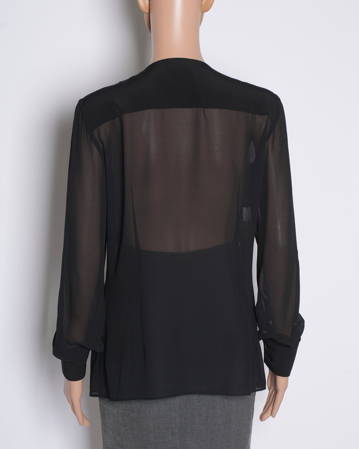 Philosophy Black Ruffle Top