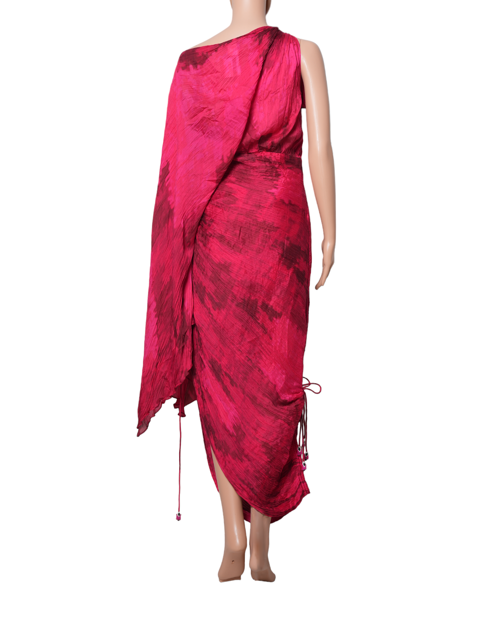 Saaksha & Kinni Multicoloured Printed Pleated Draped Dress