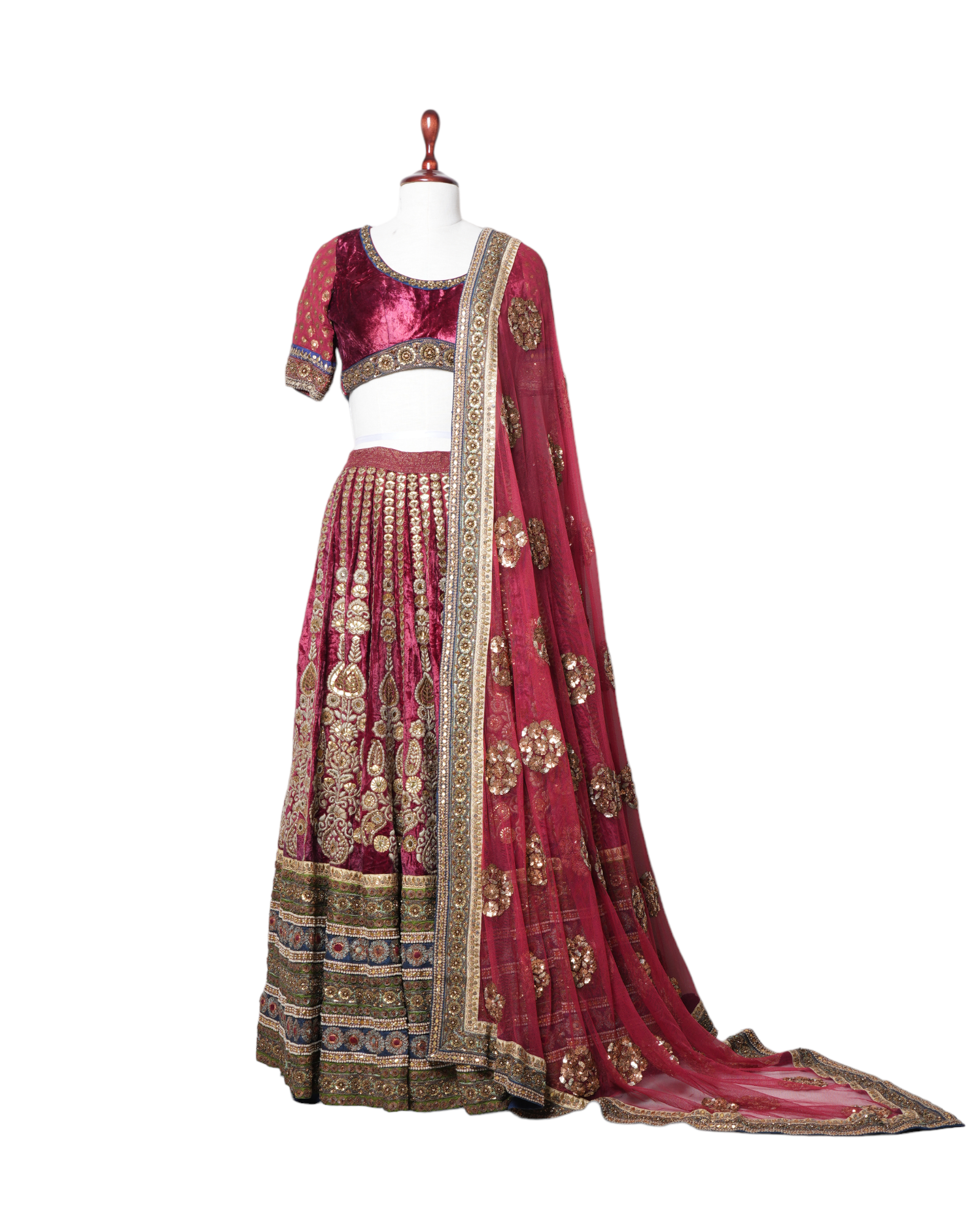 Sabyasachi Maroon Lehenga set