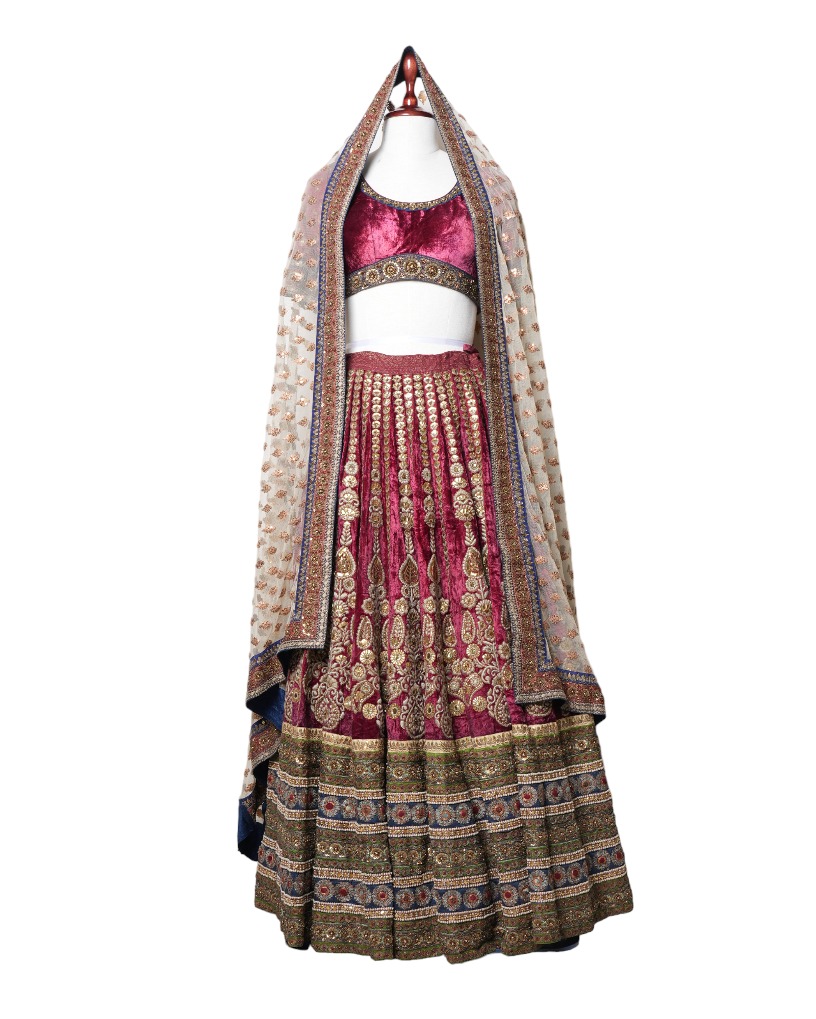 Sabyasachi Maroon Lehenga set