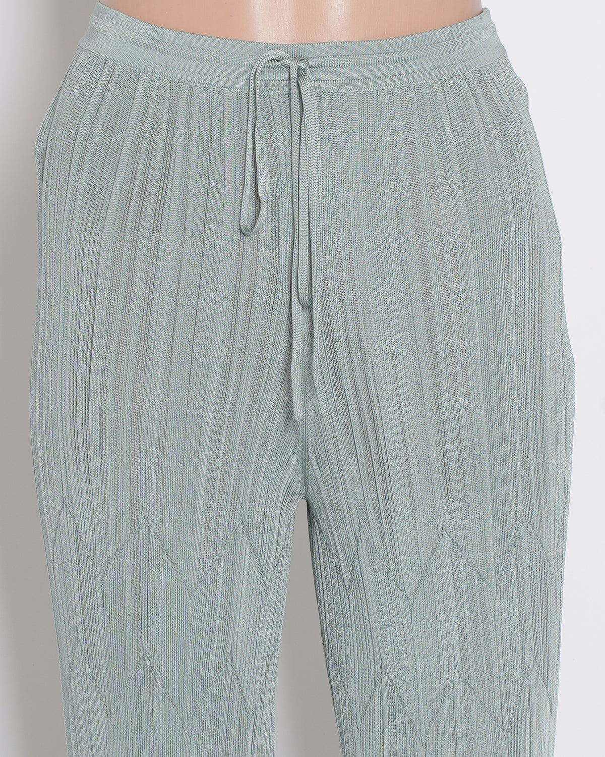 Missoni Knitted Ribbed Bottom In Sage Green