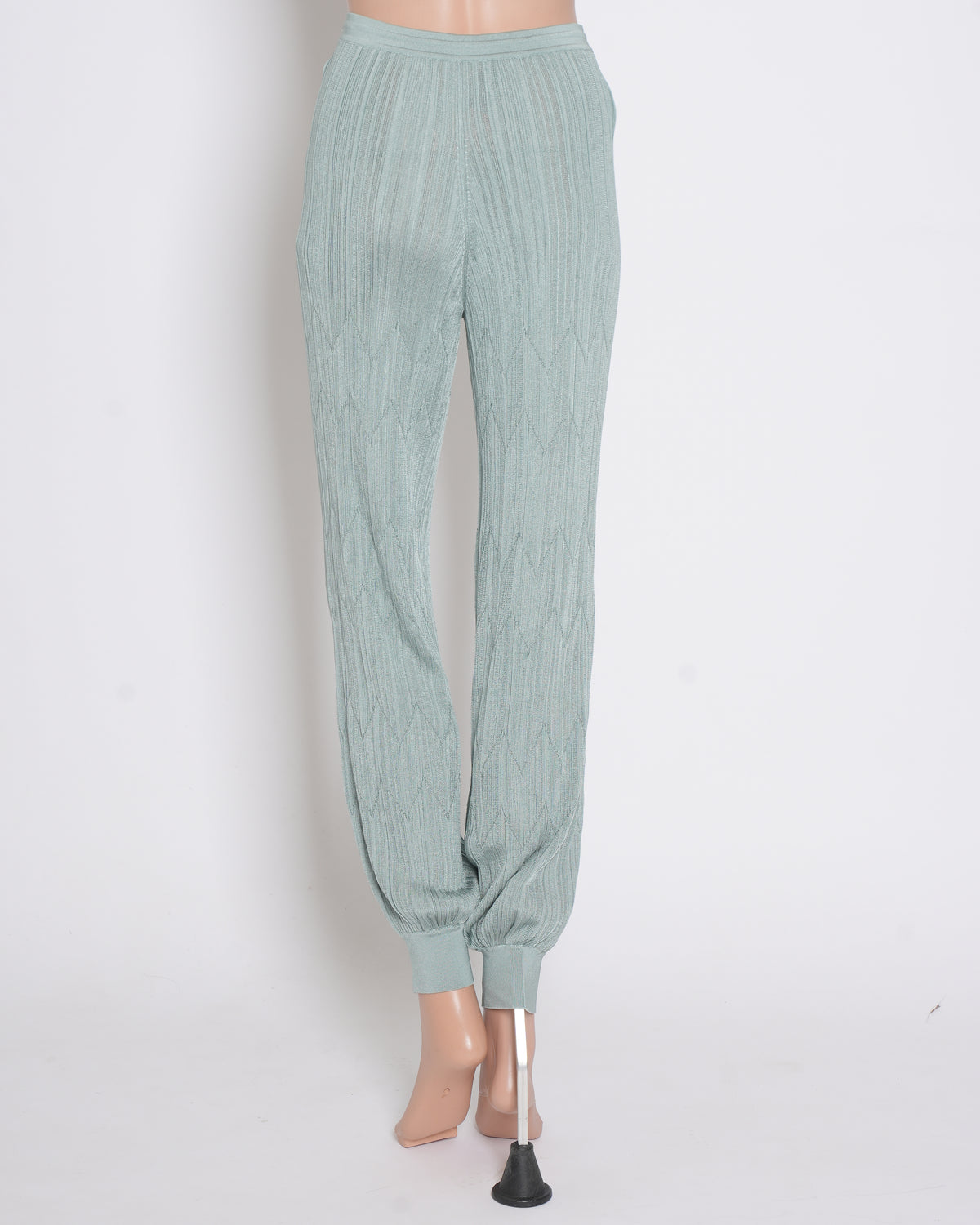Missoni Knitted Ribbed Bottom In Sage Green