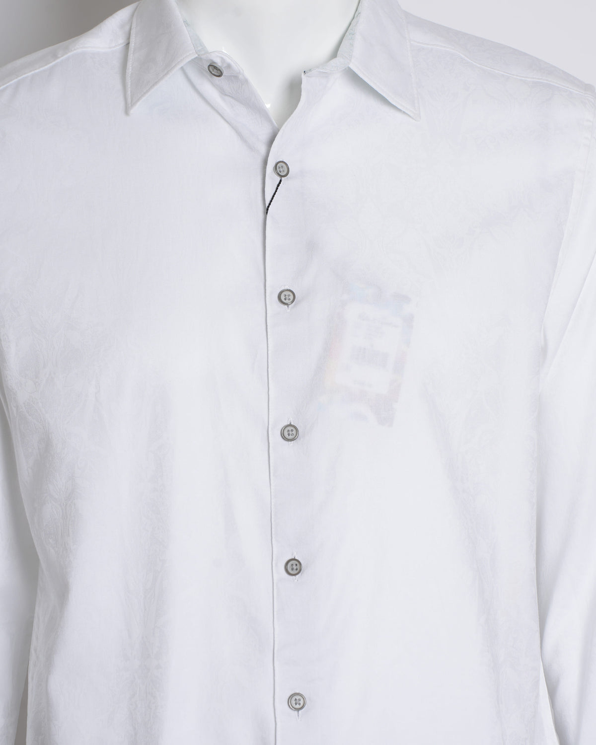 Roberto Graham White Button Down Full Sleeve Shirt