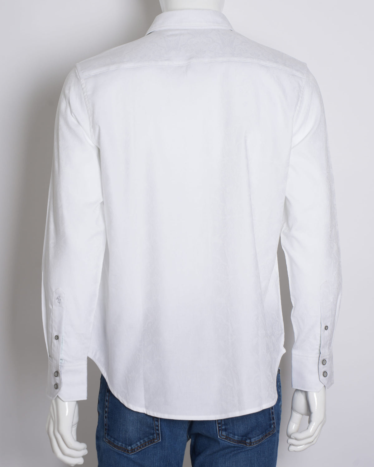 Roberto Graham White Button Down Full Sleeve Shirt