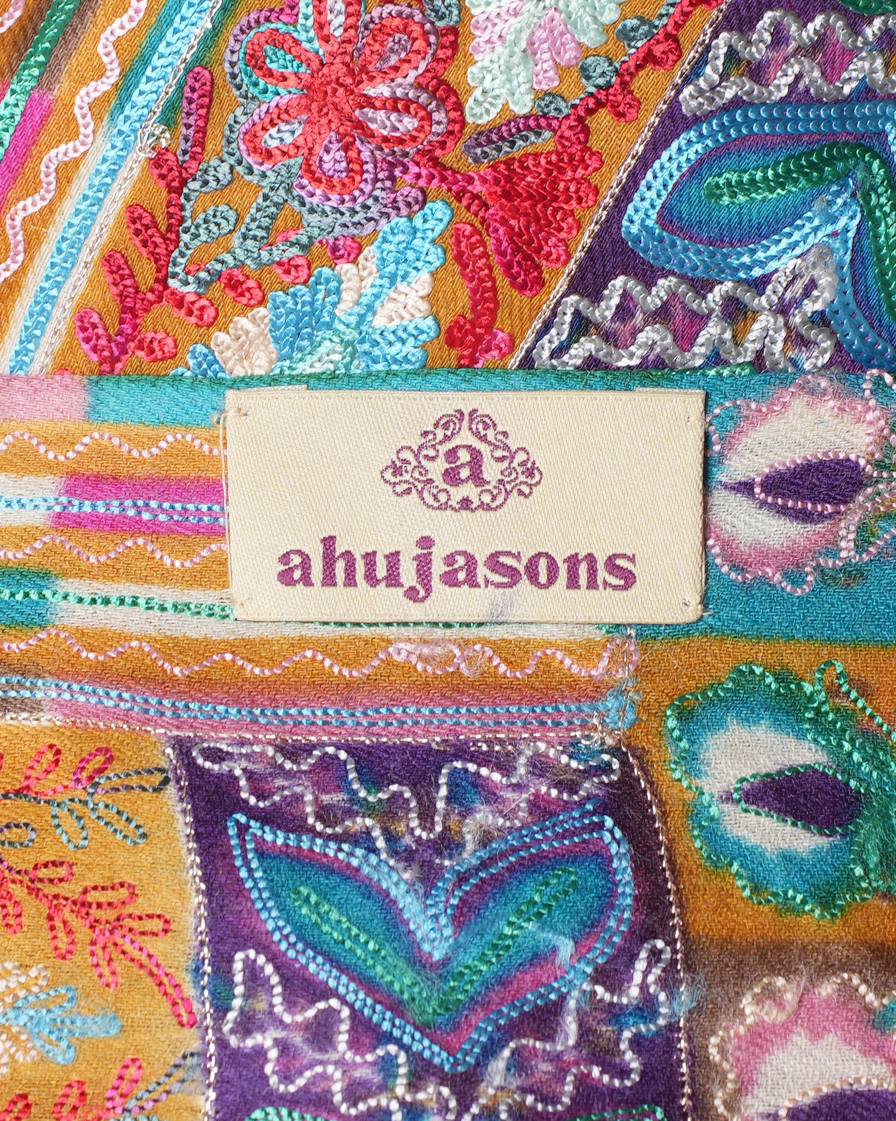 New Ahujasons Paisley Detailed Woolen Shawl