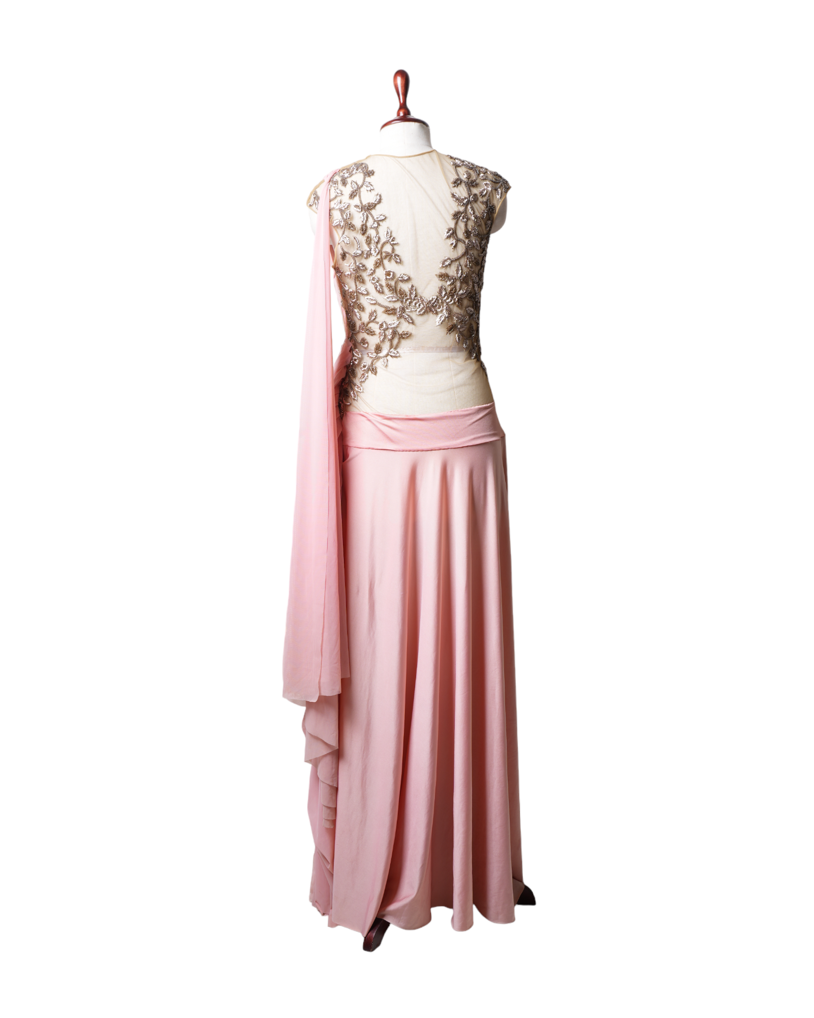 Sunaakshi Raaj Baby Pink Pre Stitched Saree