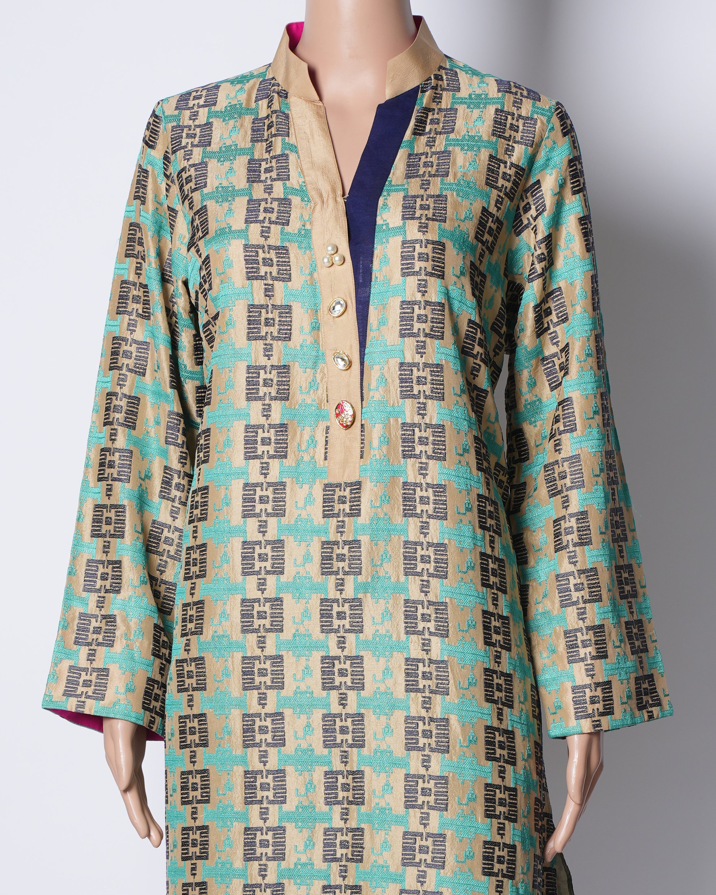 Sania Maskatiya Chinese Collar Kurta