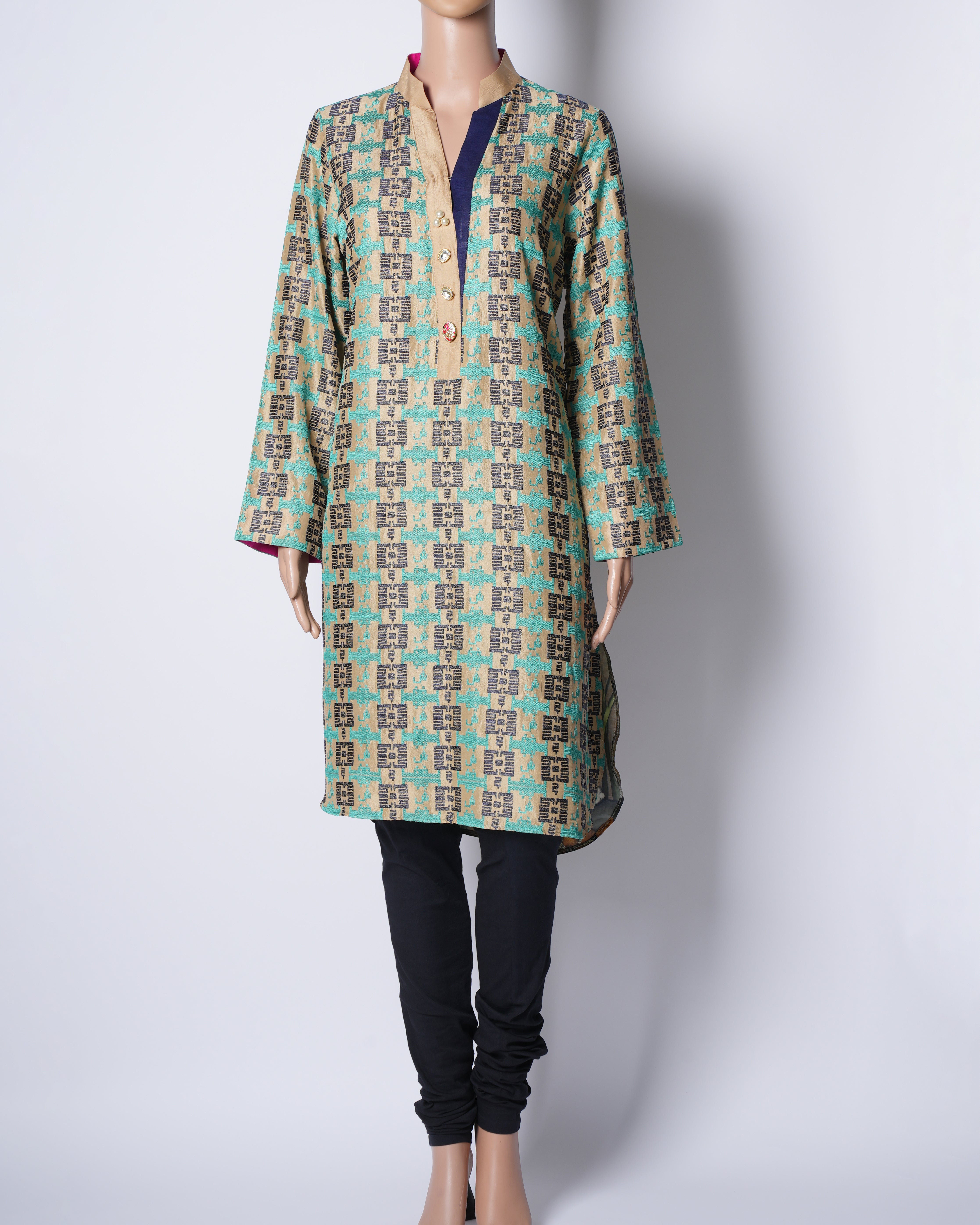 Sania Maskatiya Chinese Collar Kurta