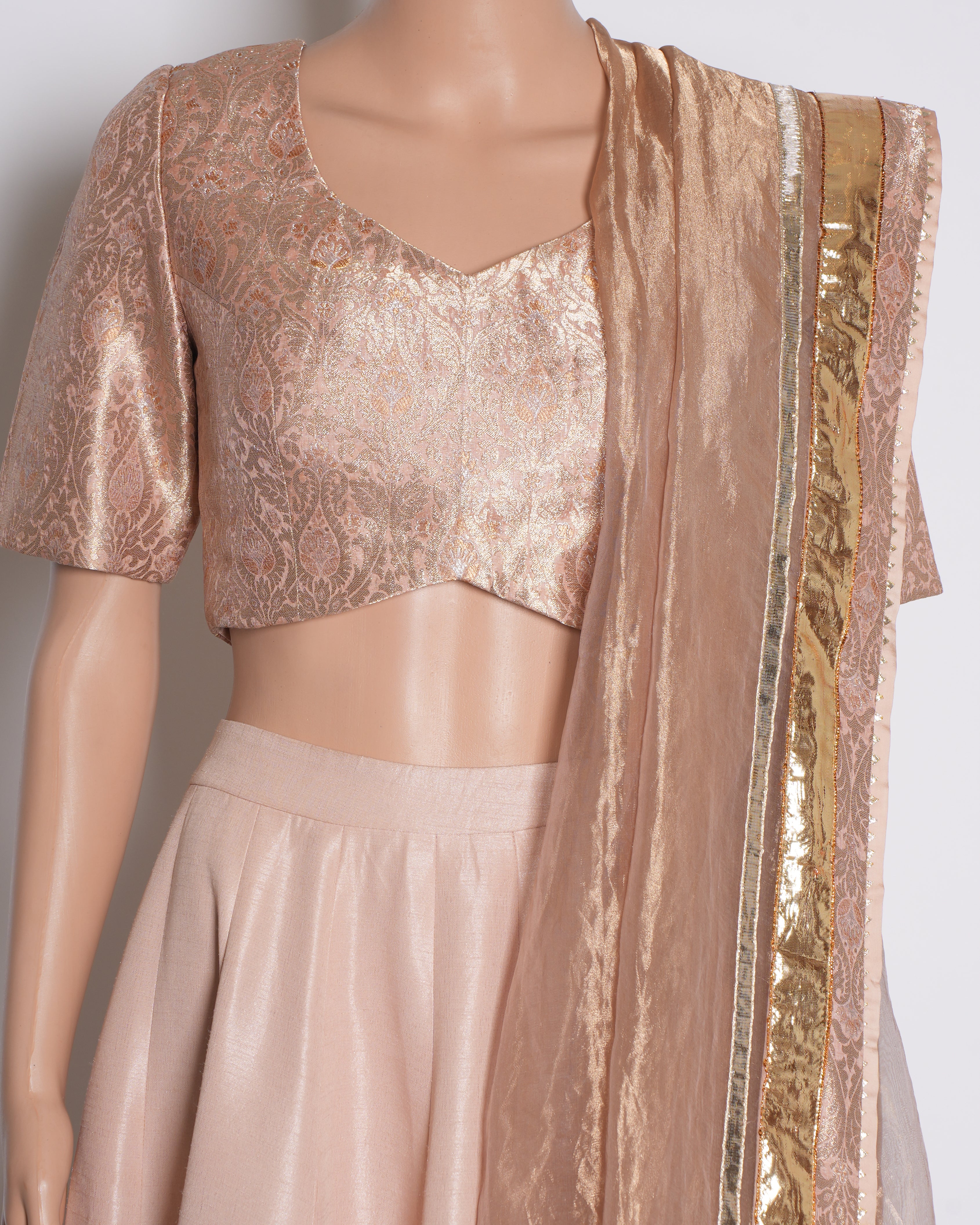 Pink Iqbal hussain Lehenga (Set of 3)