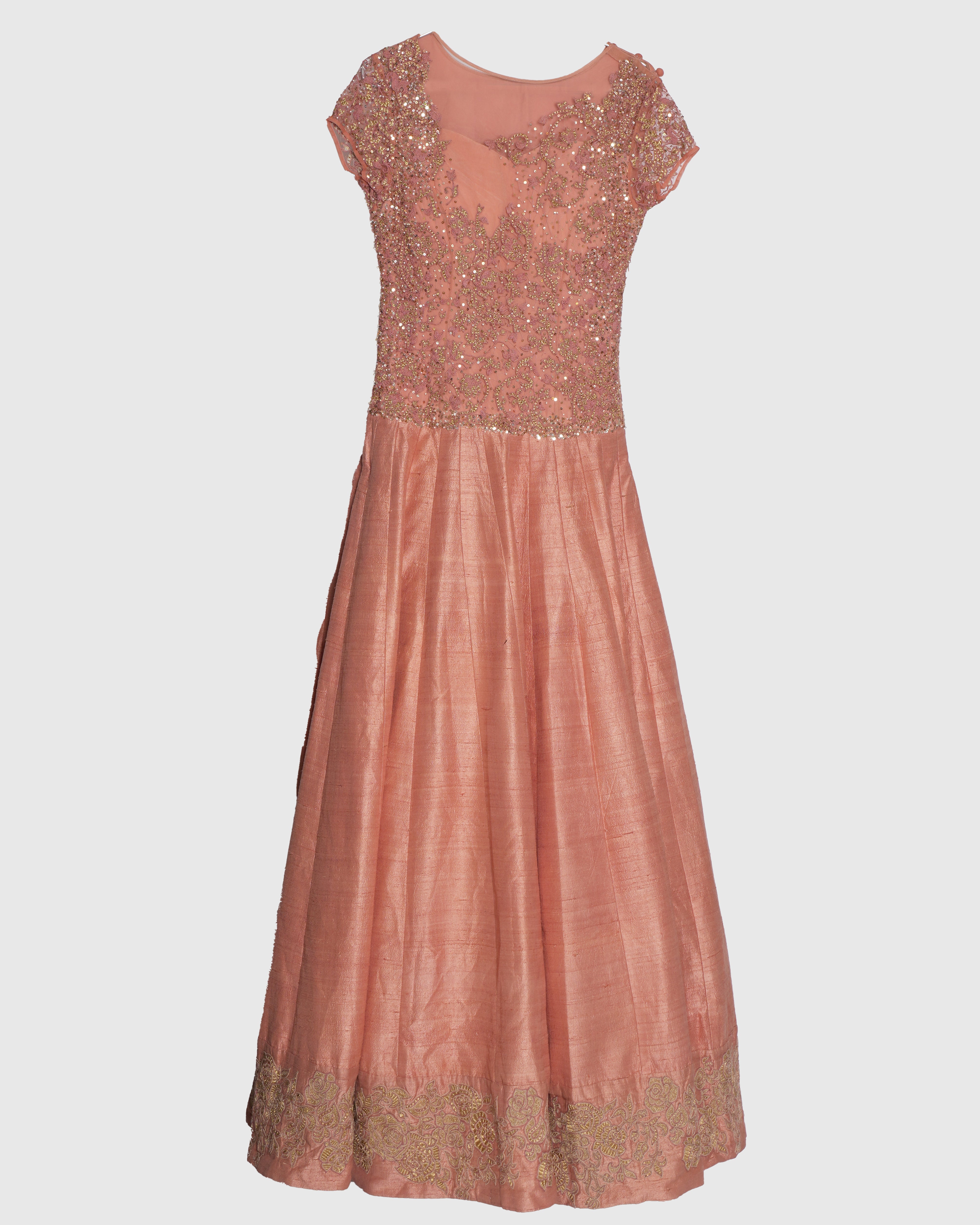 Shyamal & Bhumika Peach Gown