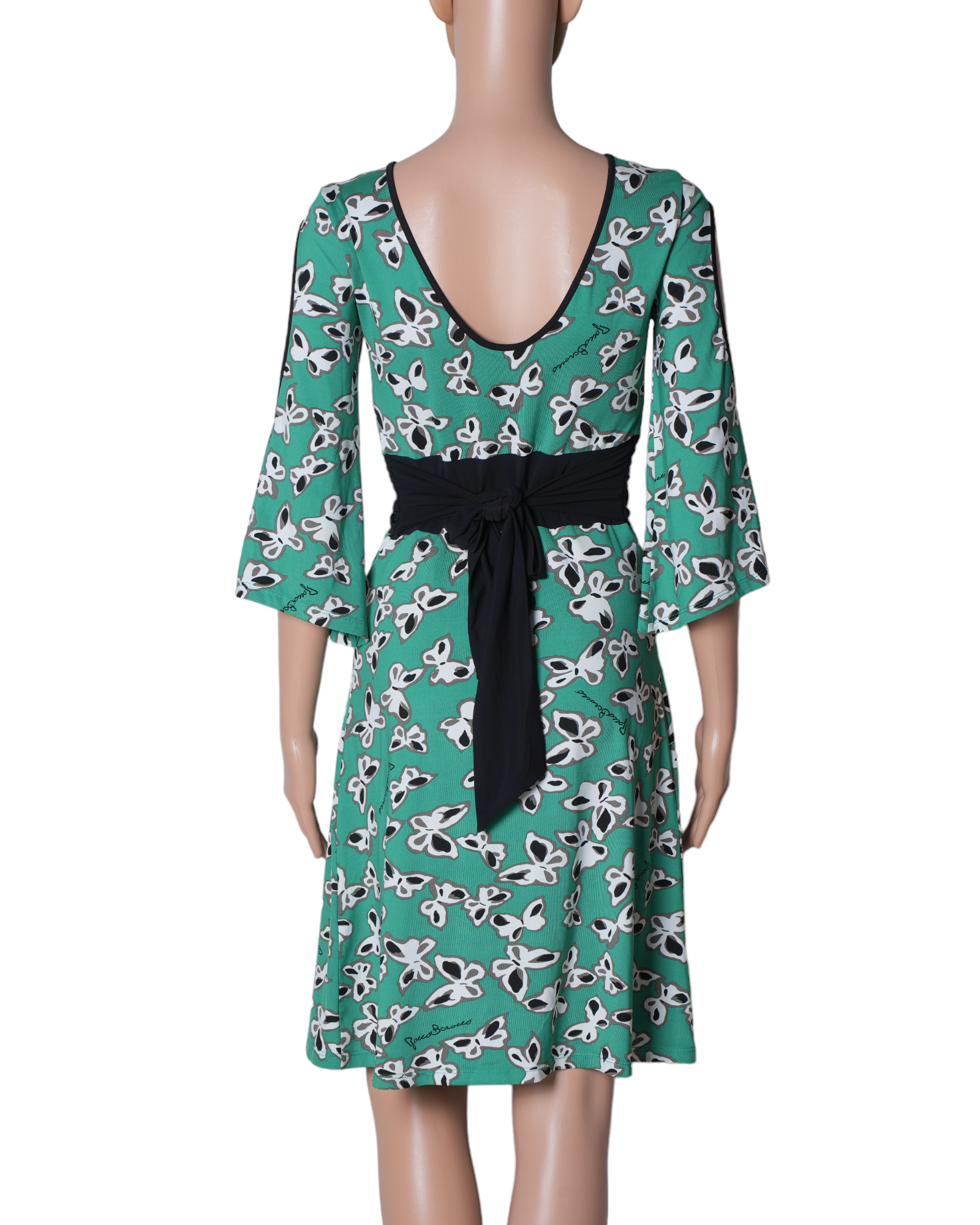 Rocco Barocco Green Printed Dress