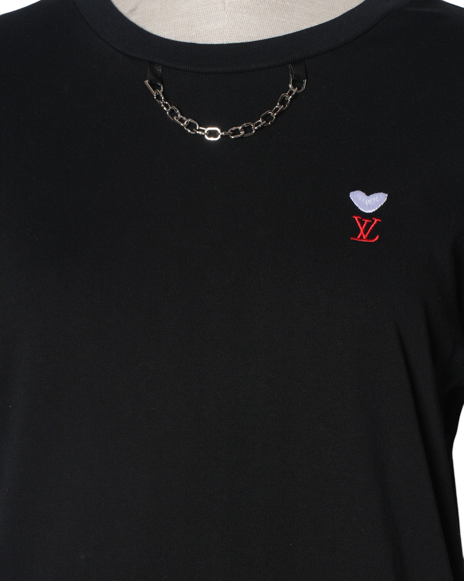 Louis Vuitton Heart With Metallic Chain T-shirt