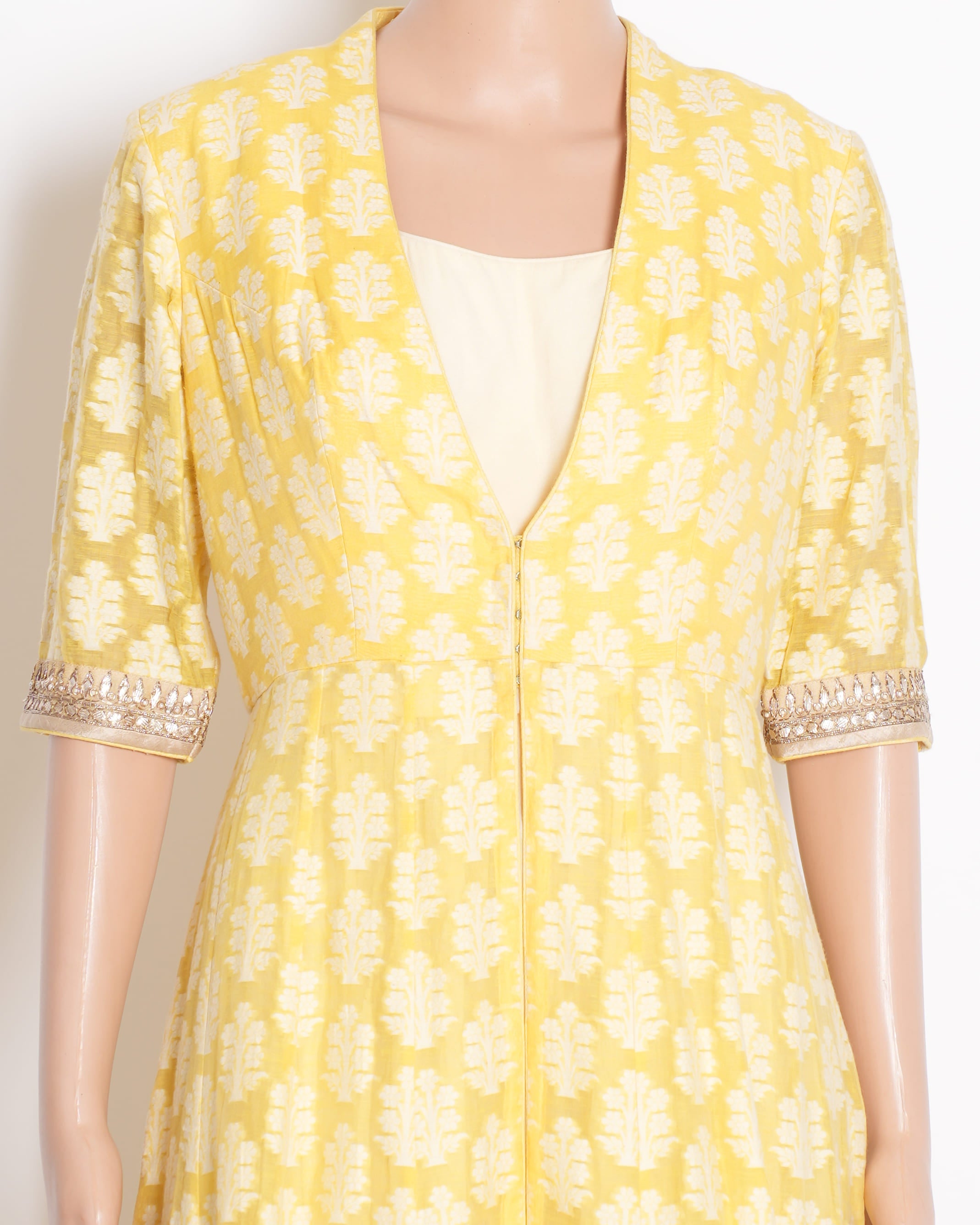 Anita Dongre Set Of 2 Center Slit Anarkali With Half Sleeves