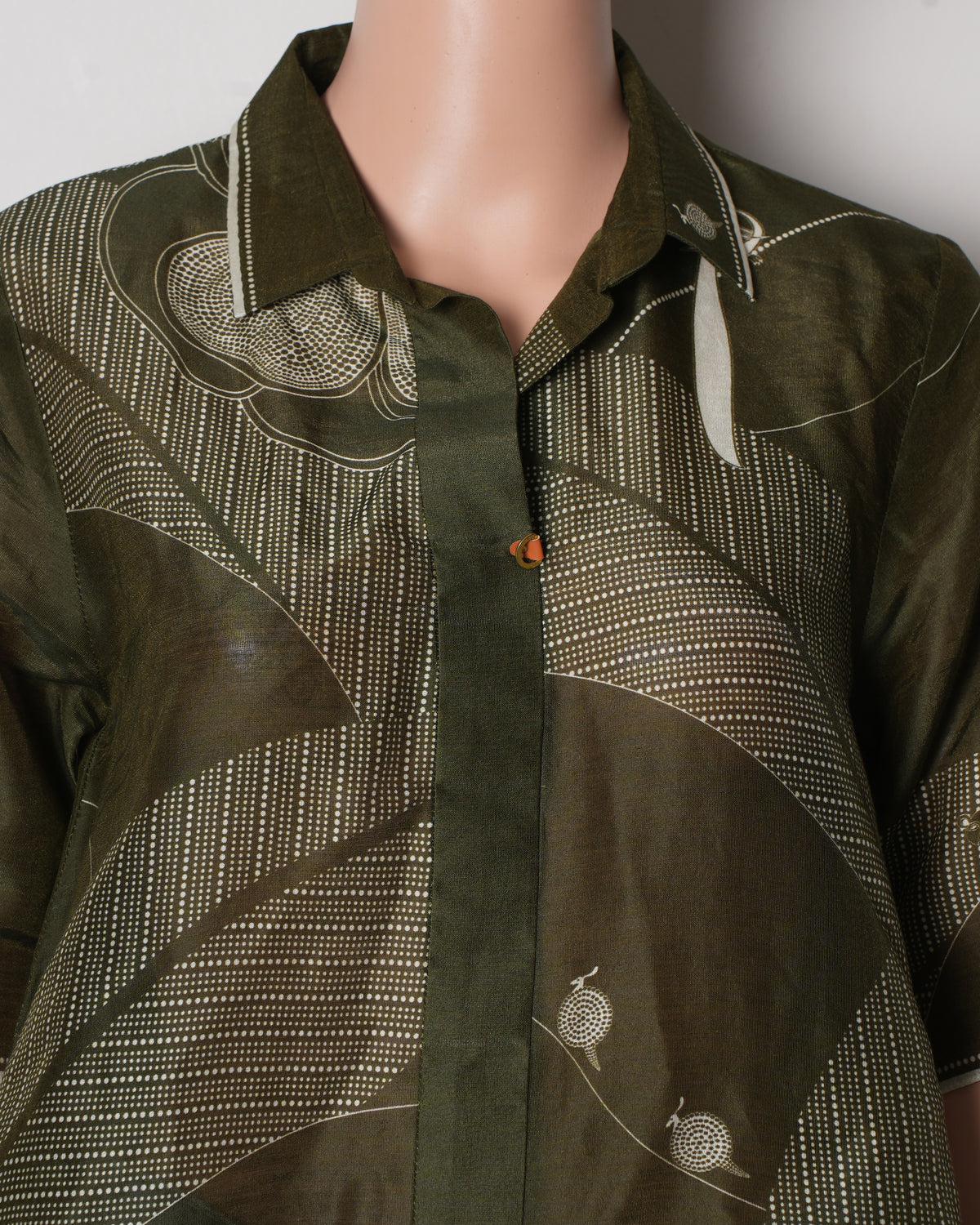 AMPM Shirt with leather Deets