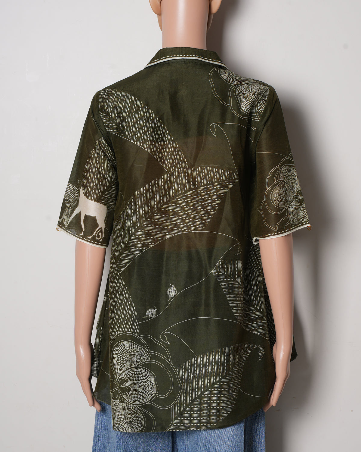 AMPM Shirt with leather Deets