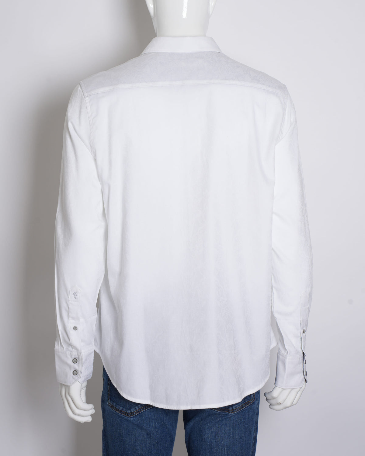 Roberto Graham White Button Down Full Sleeve Shirt