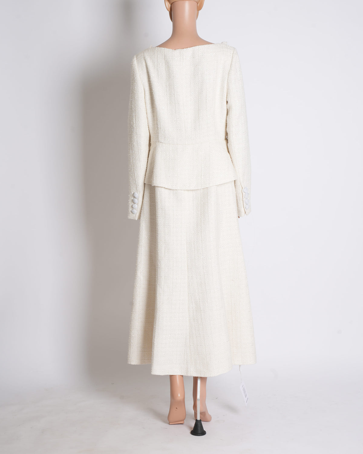 Self-Portrait Cream Bridal boucle midi dress