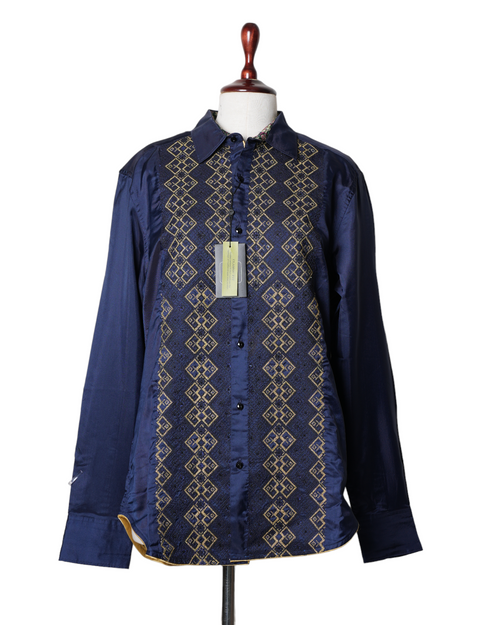 New Robert Graham Shirt With Golden Embroidery