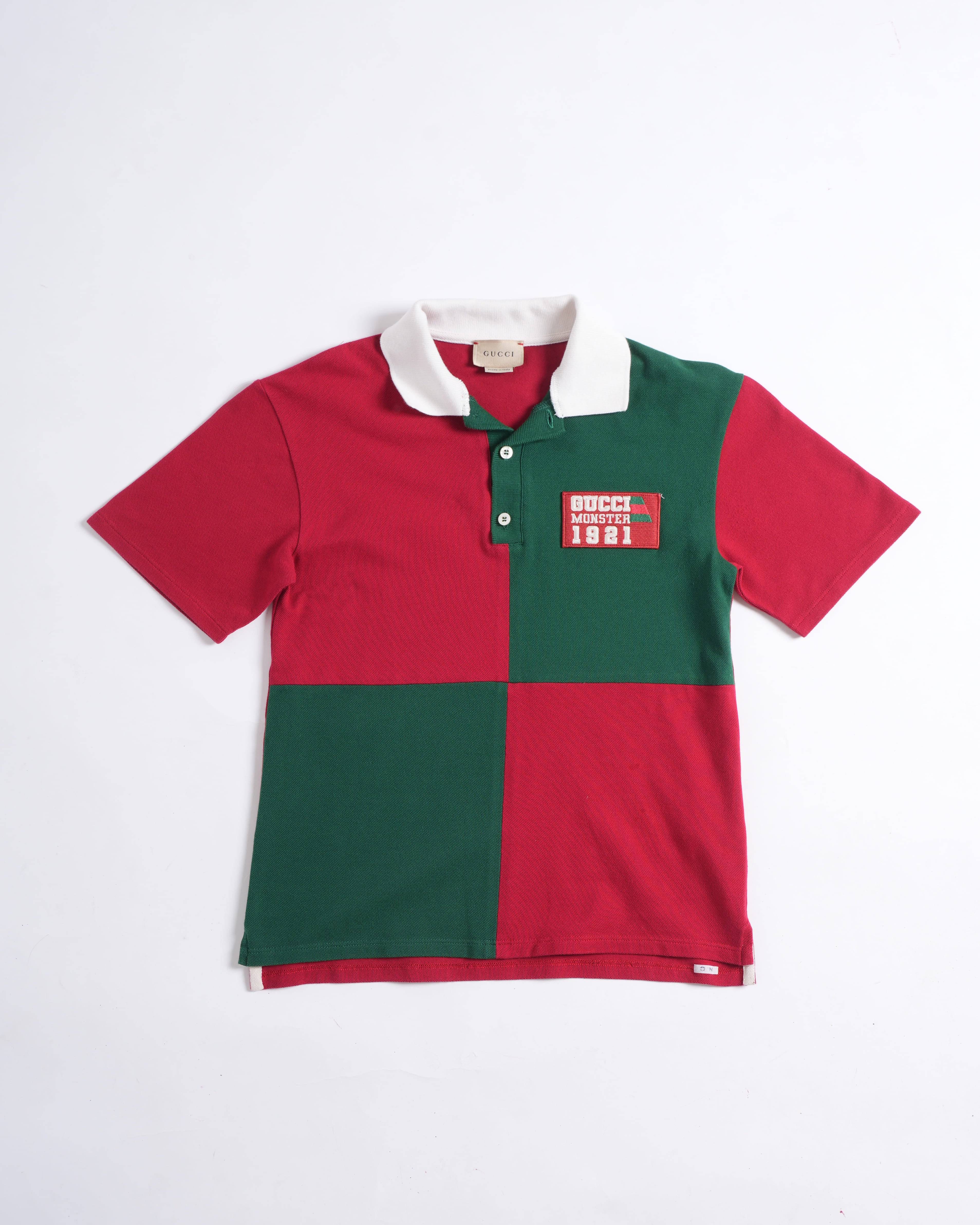 Gucci Kids Polo In Signature Red & Green