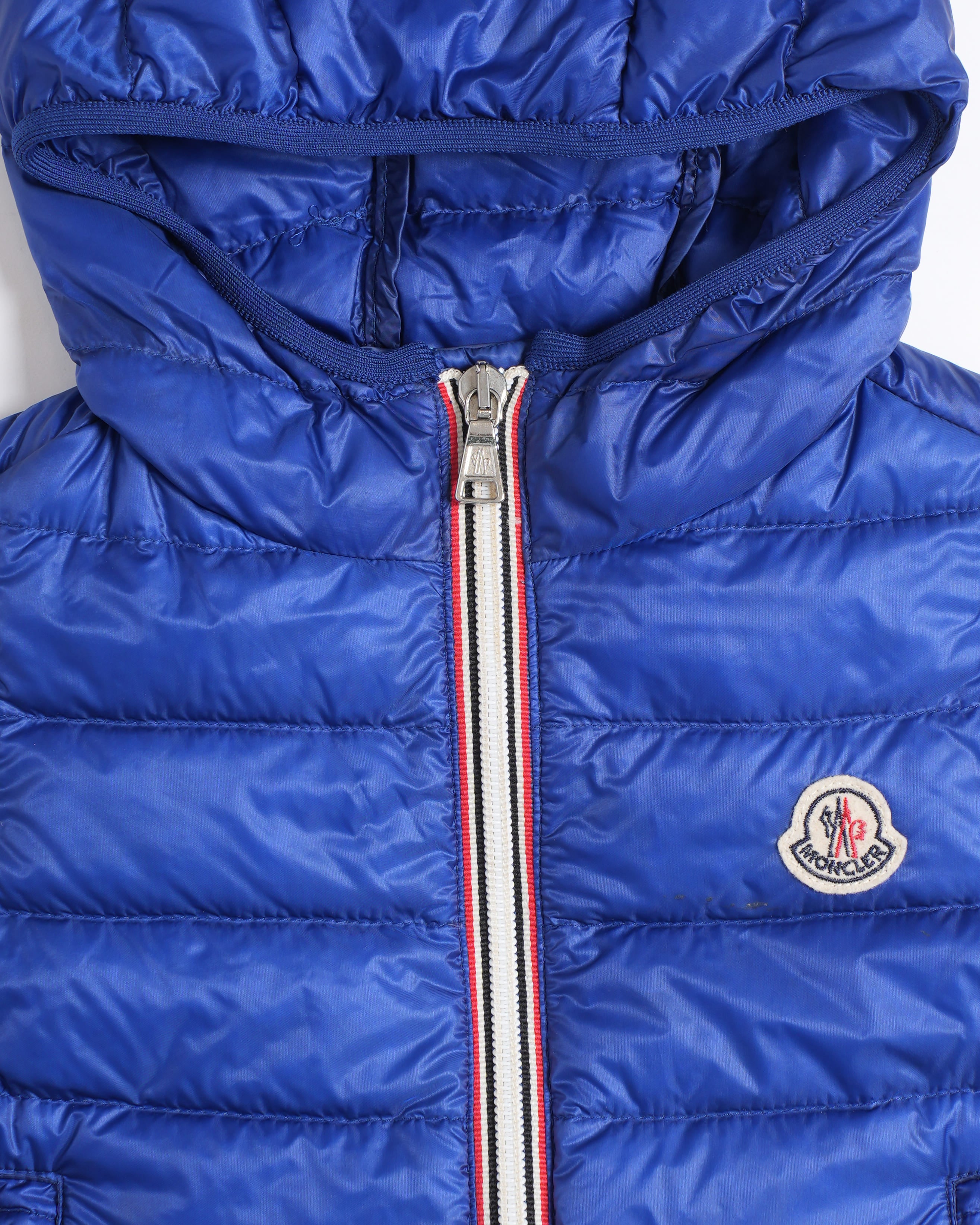 Moncler kids puffer jacket in blue
