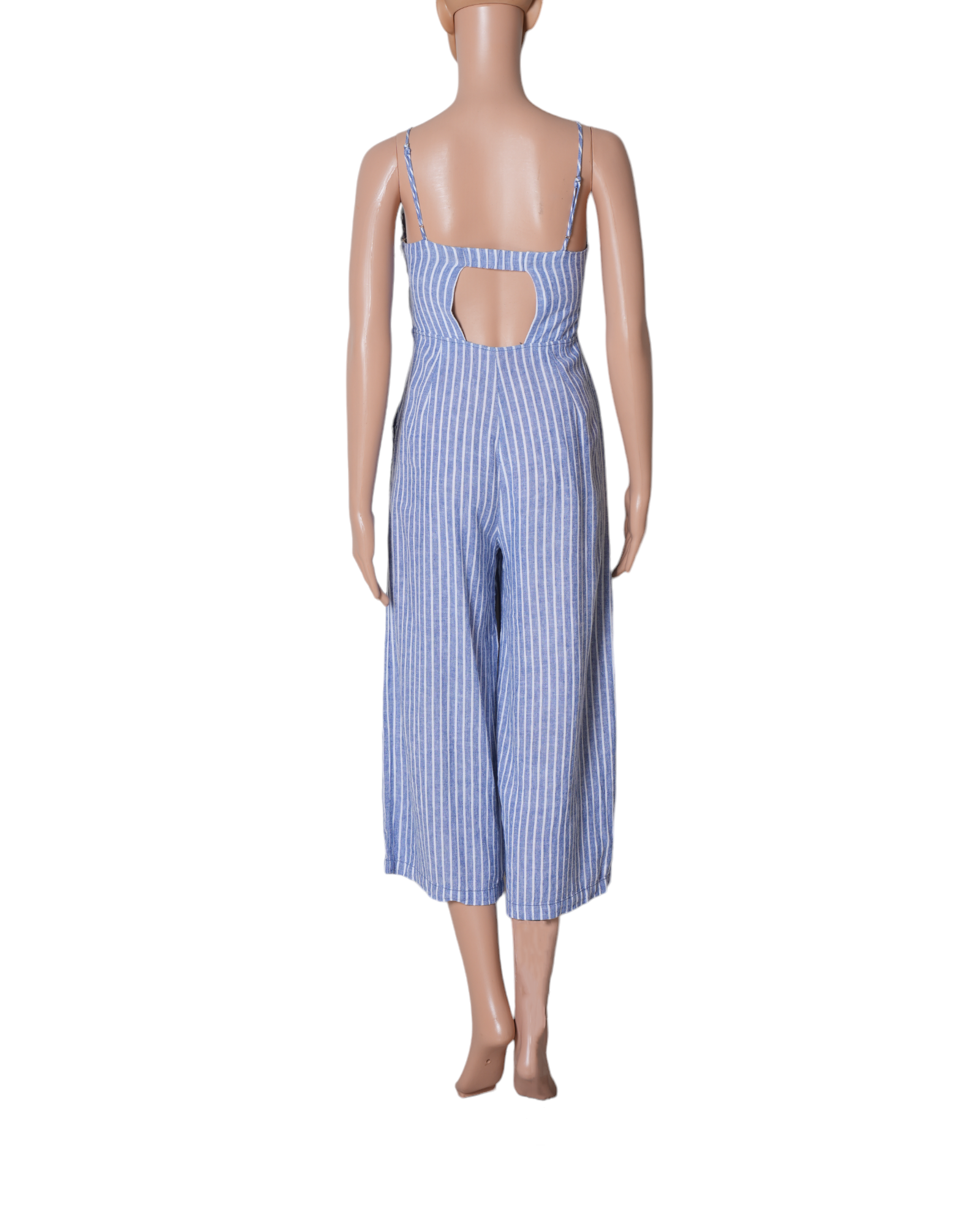 Rachel Roy Vertical Strope Blue & White Jumpsuit