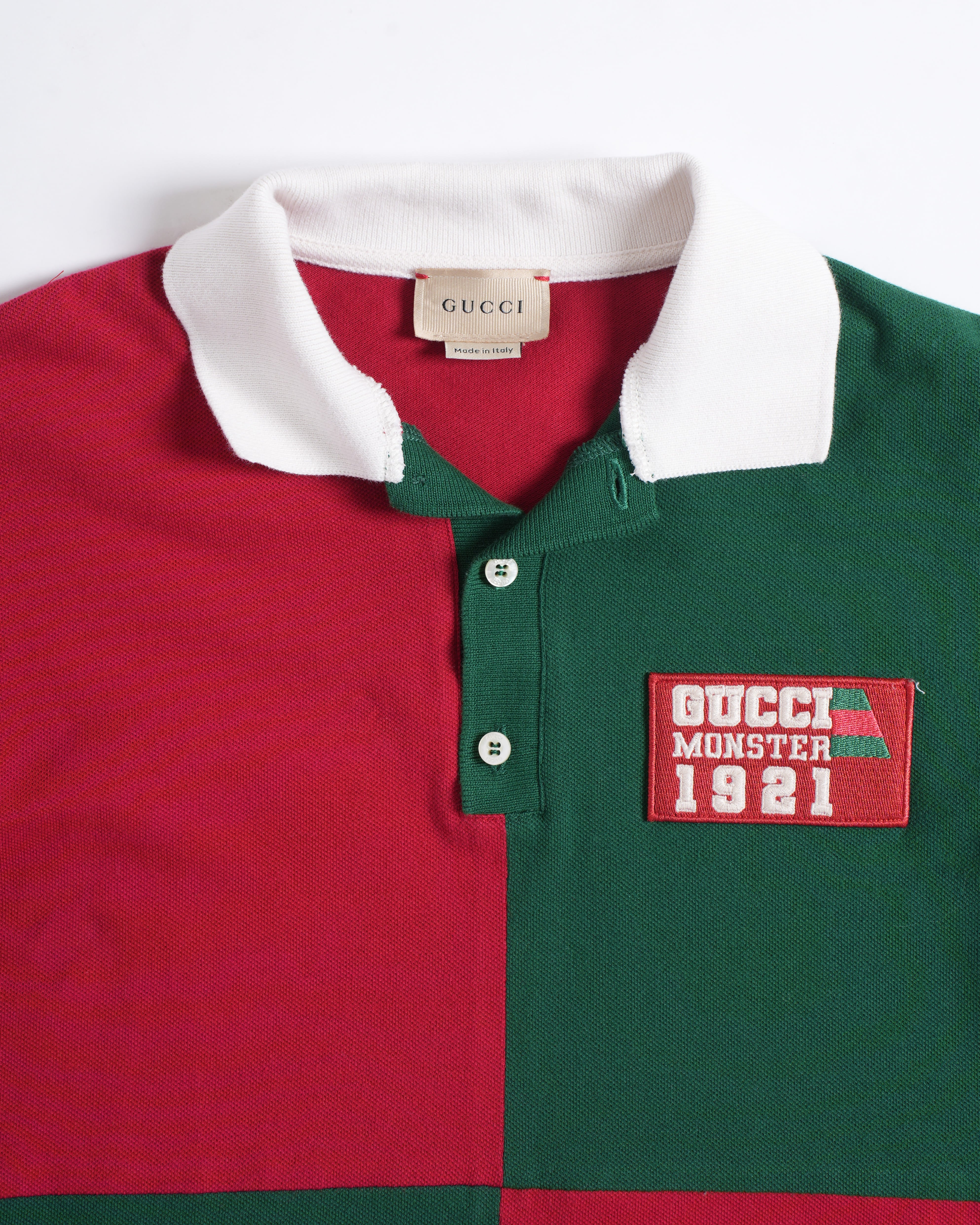Gucci Kids Polo In Signature Red & Green