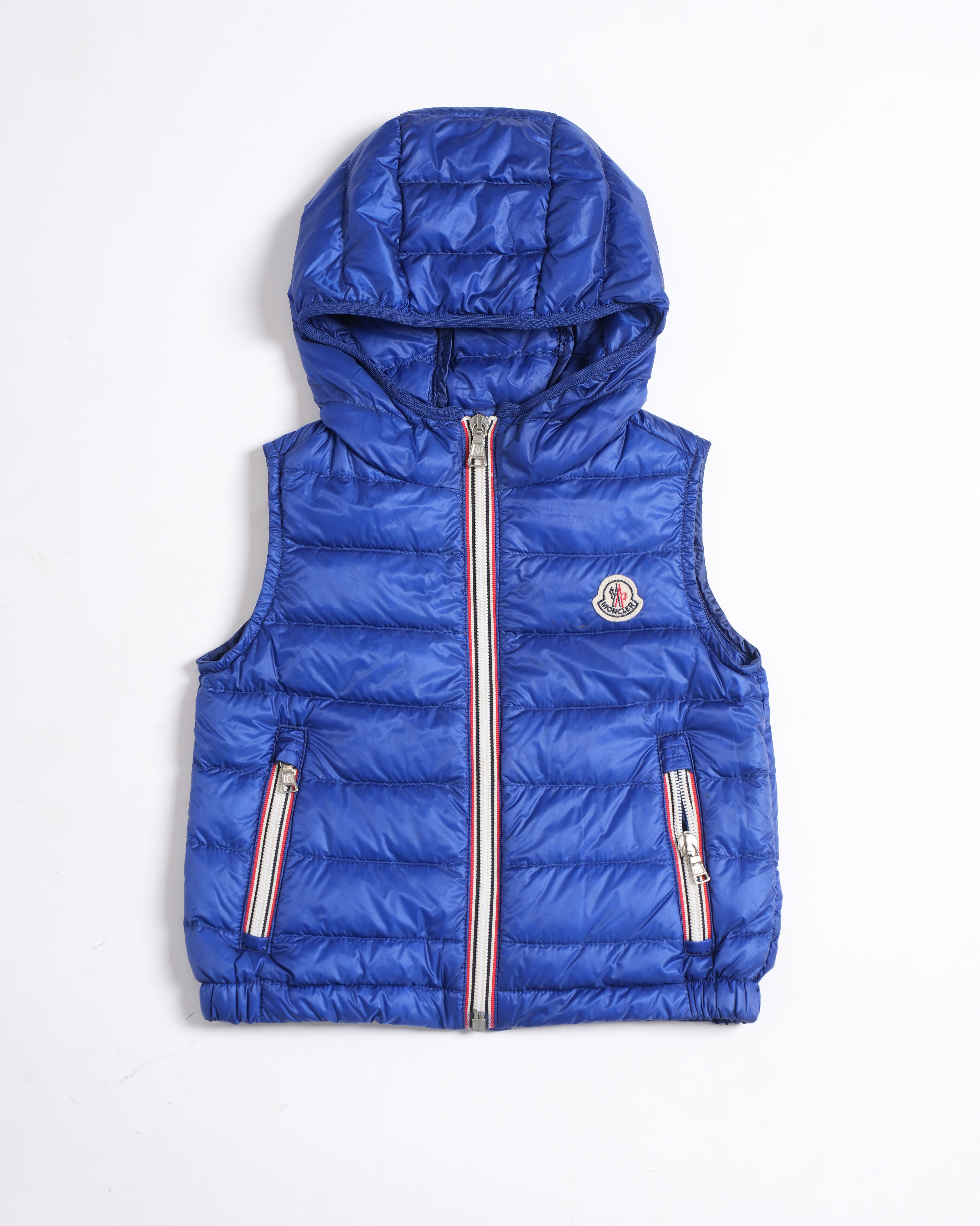 Moncler kids puffer jacket in blue