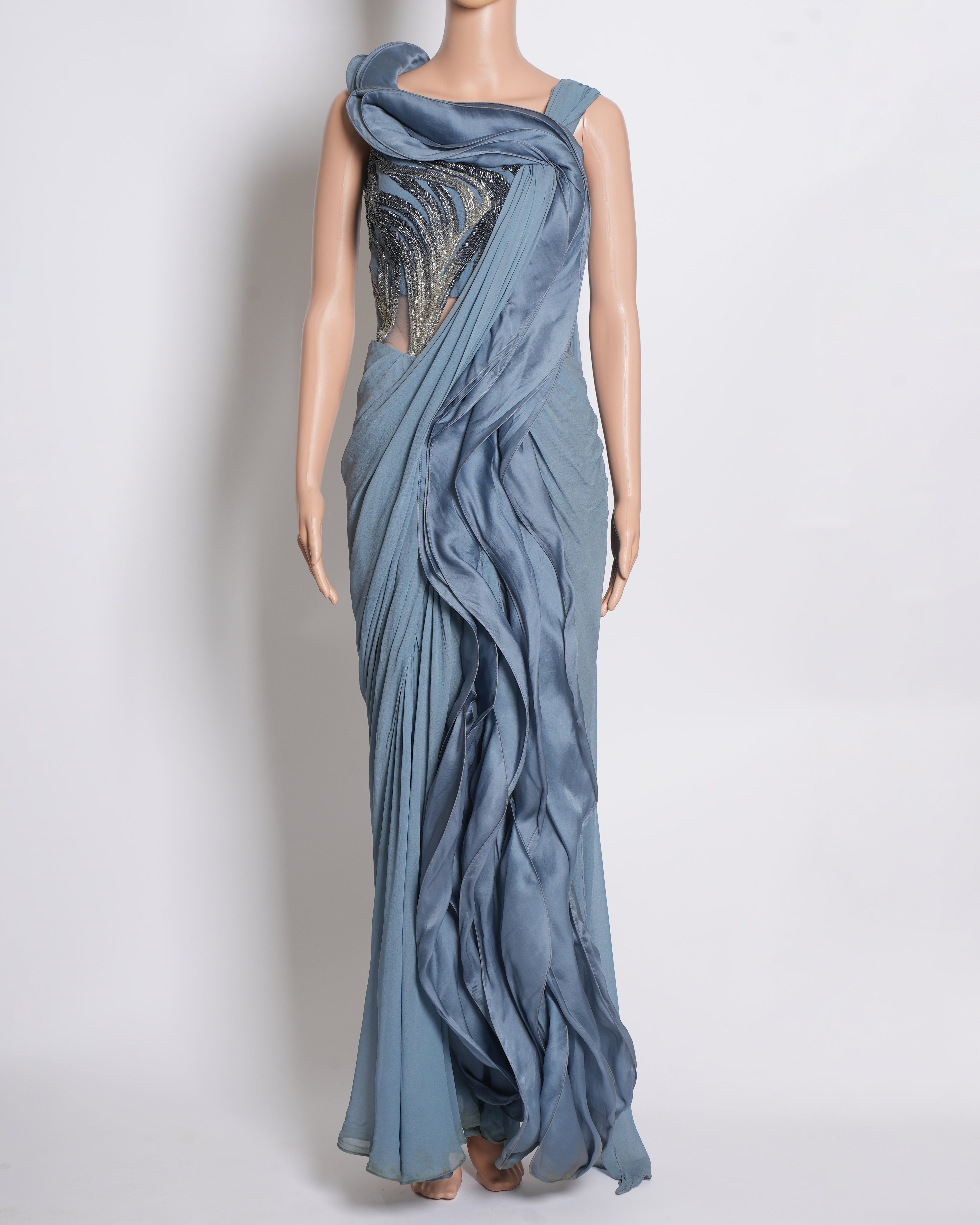 Gaurav Gupta Blue Draped Saree