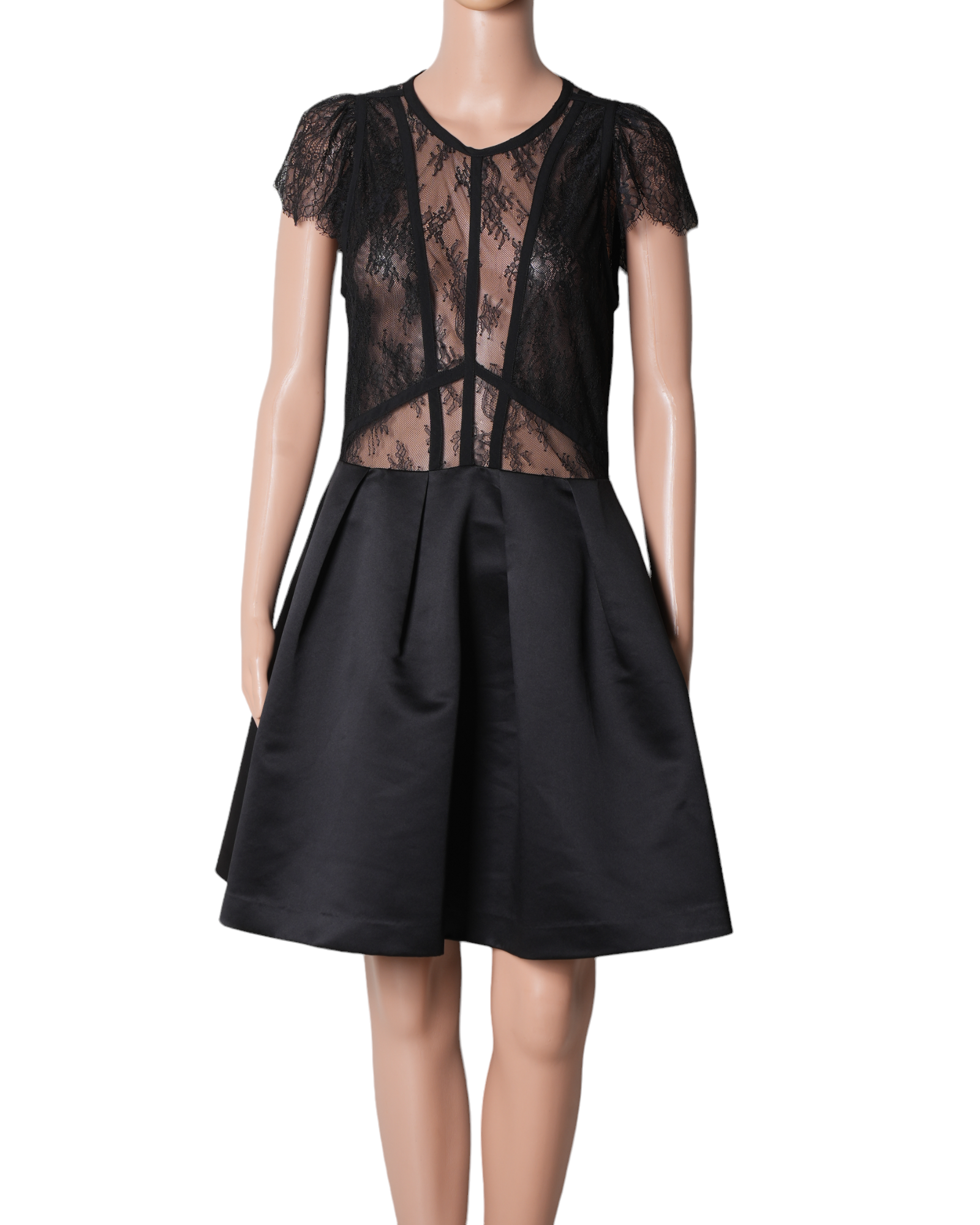 Sandro Lace Pattern Mini Dress