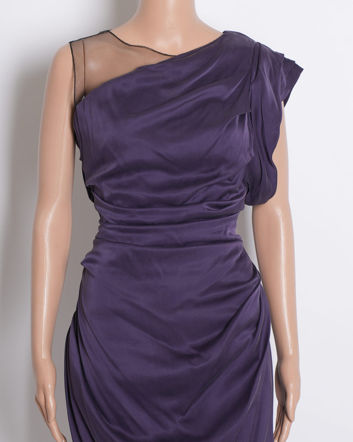 Vera Wang Purple One Shoulder Dress