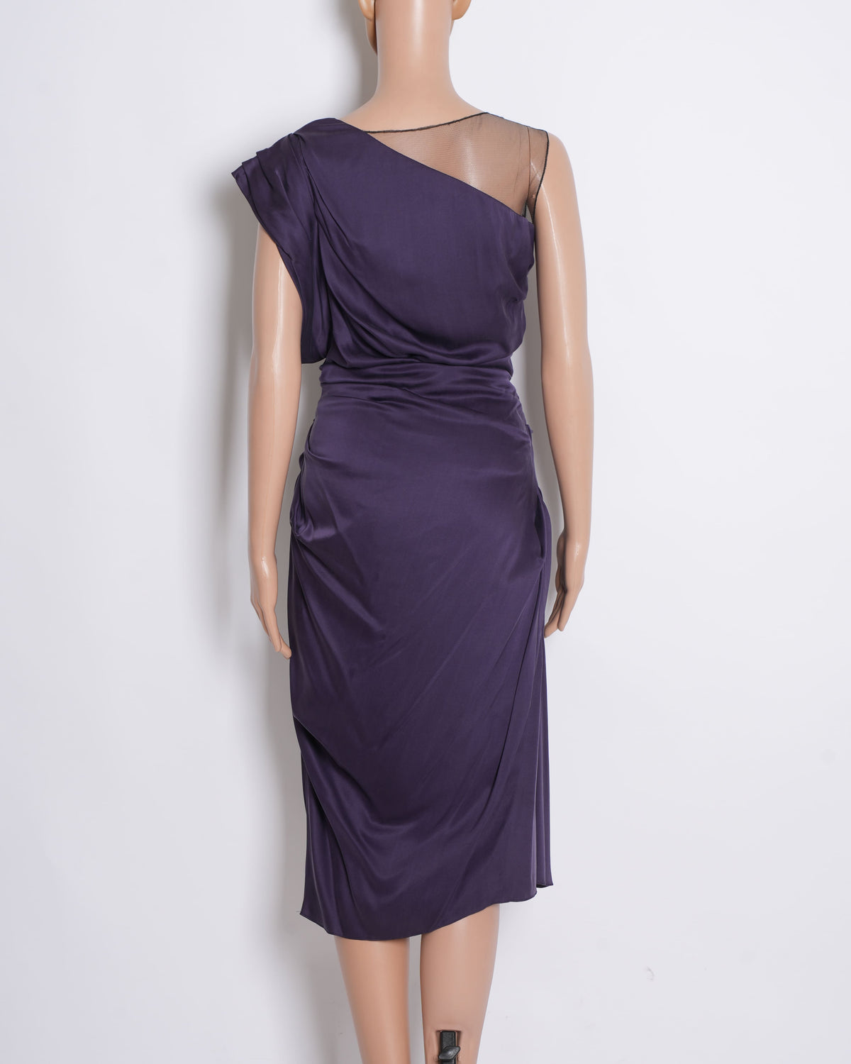 Vera Wang Purple One Shoulder Dress