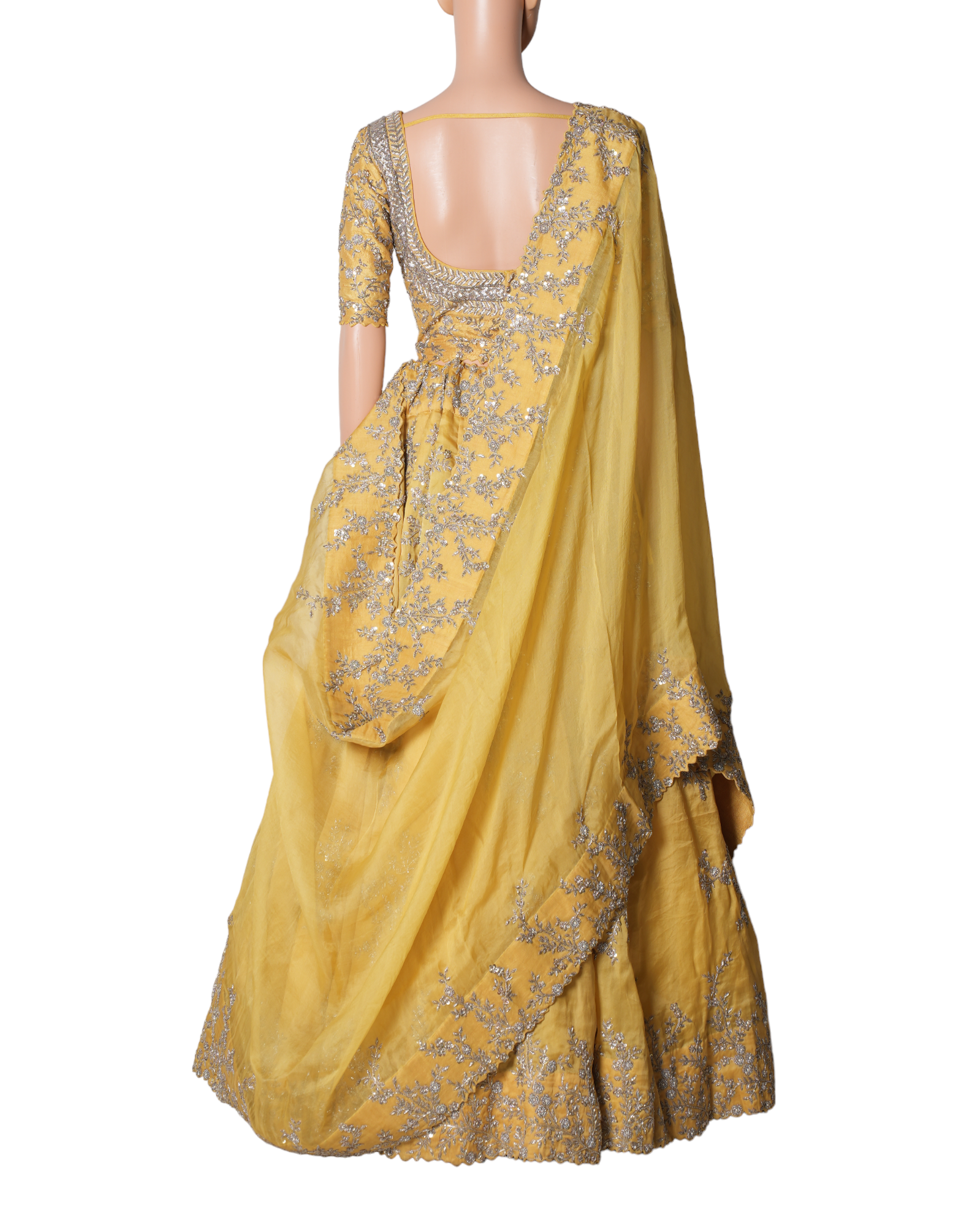 Mrunalini Rao Yellow Lehenga Set