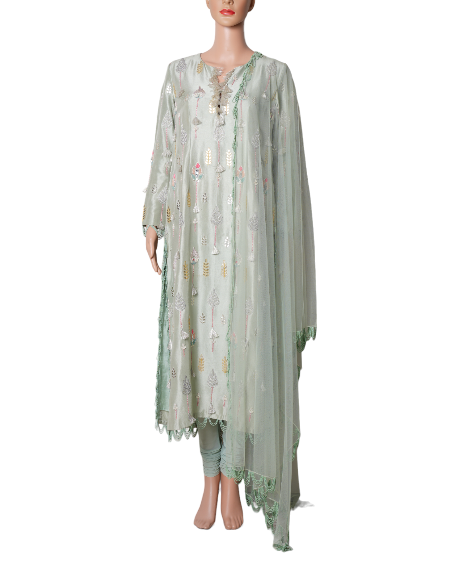 Payal Singhal Sage Green Dress Set