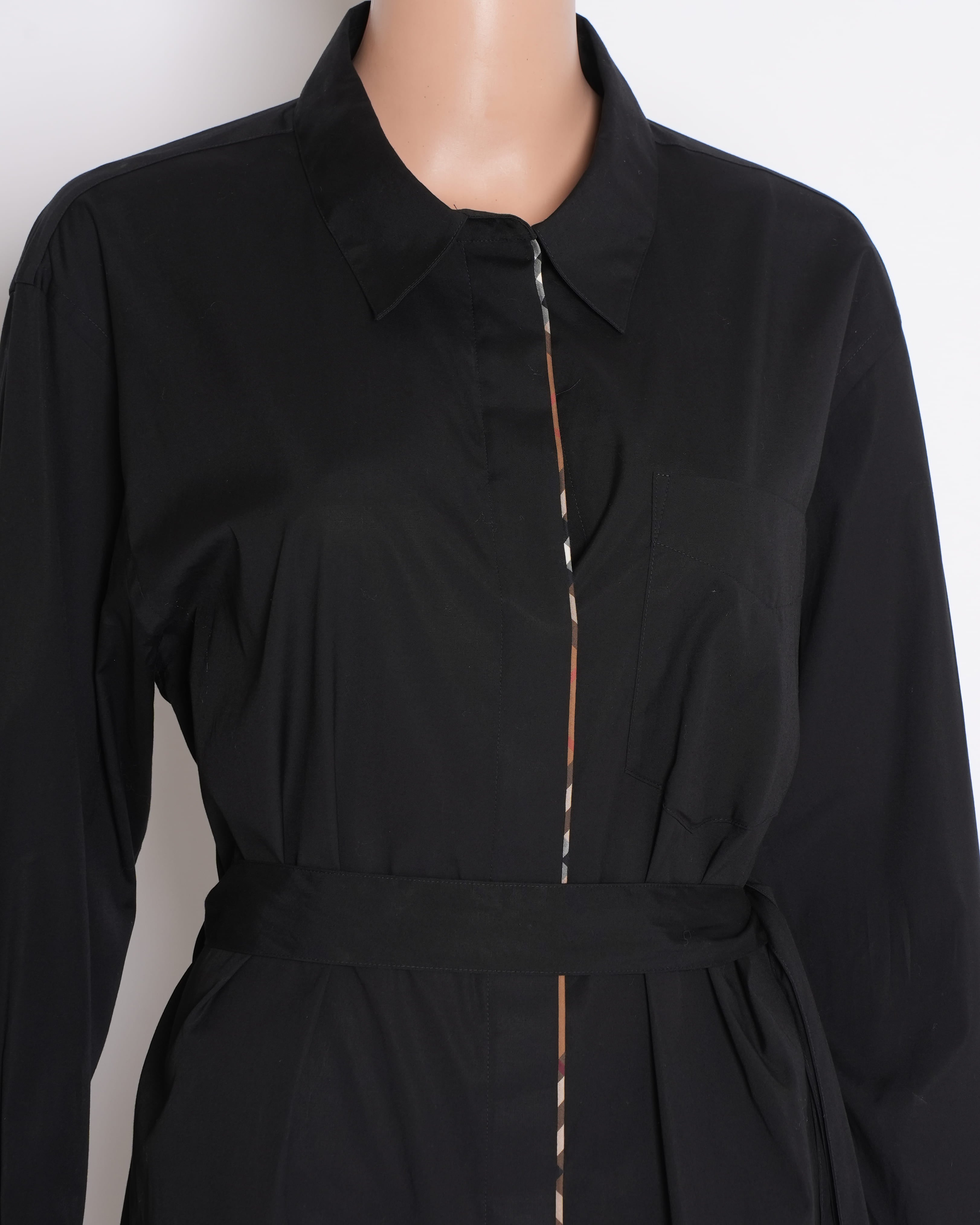 Burberry black shirt dress