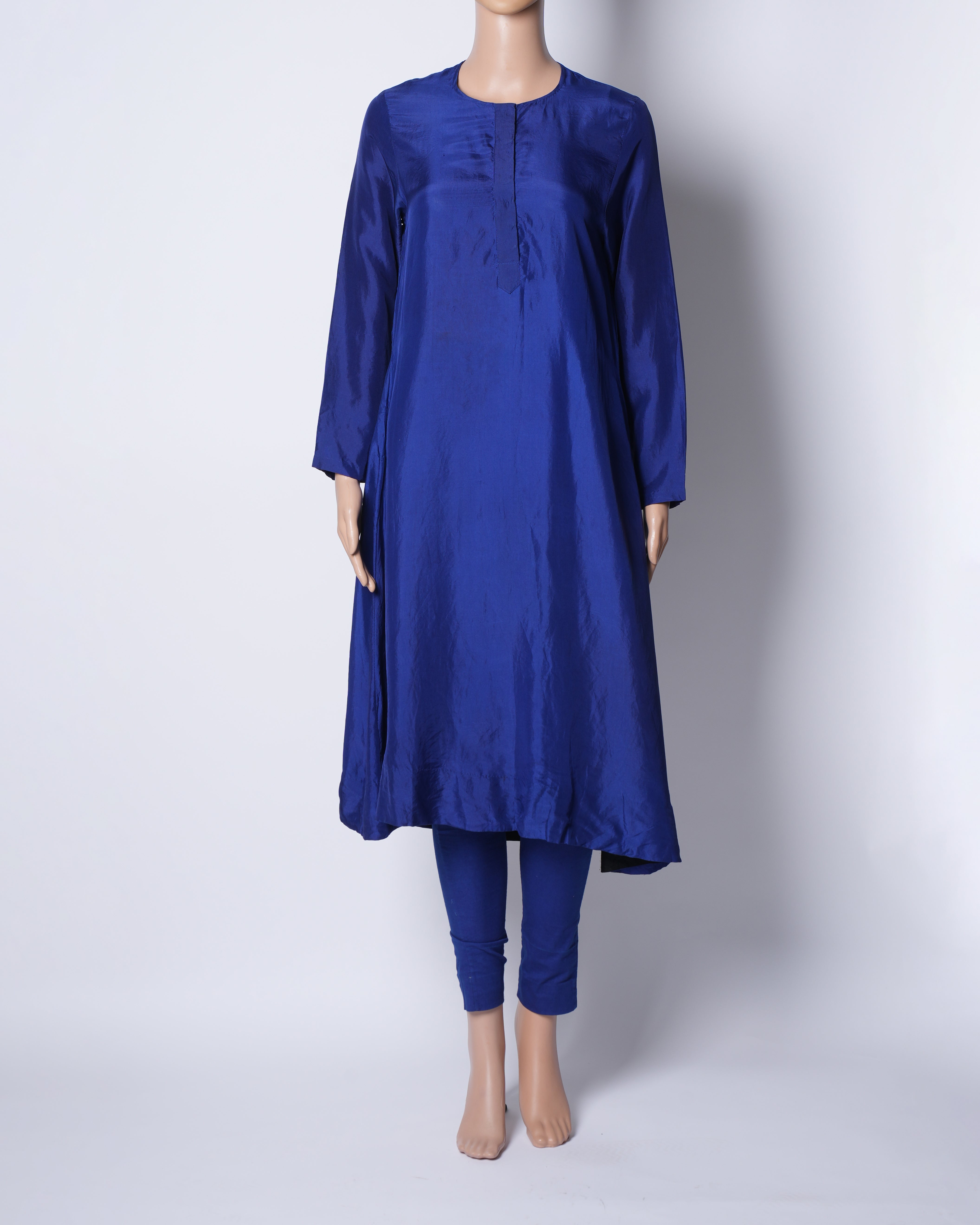 Anamika Khanna Plain Blue Kurta & Pants and bandi