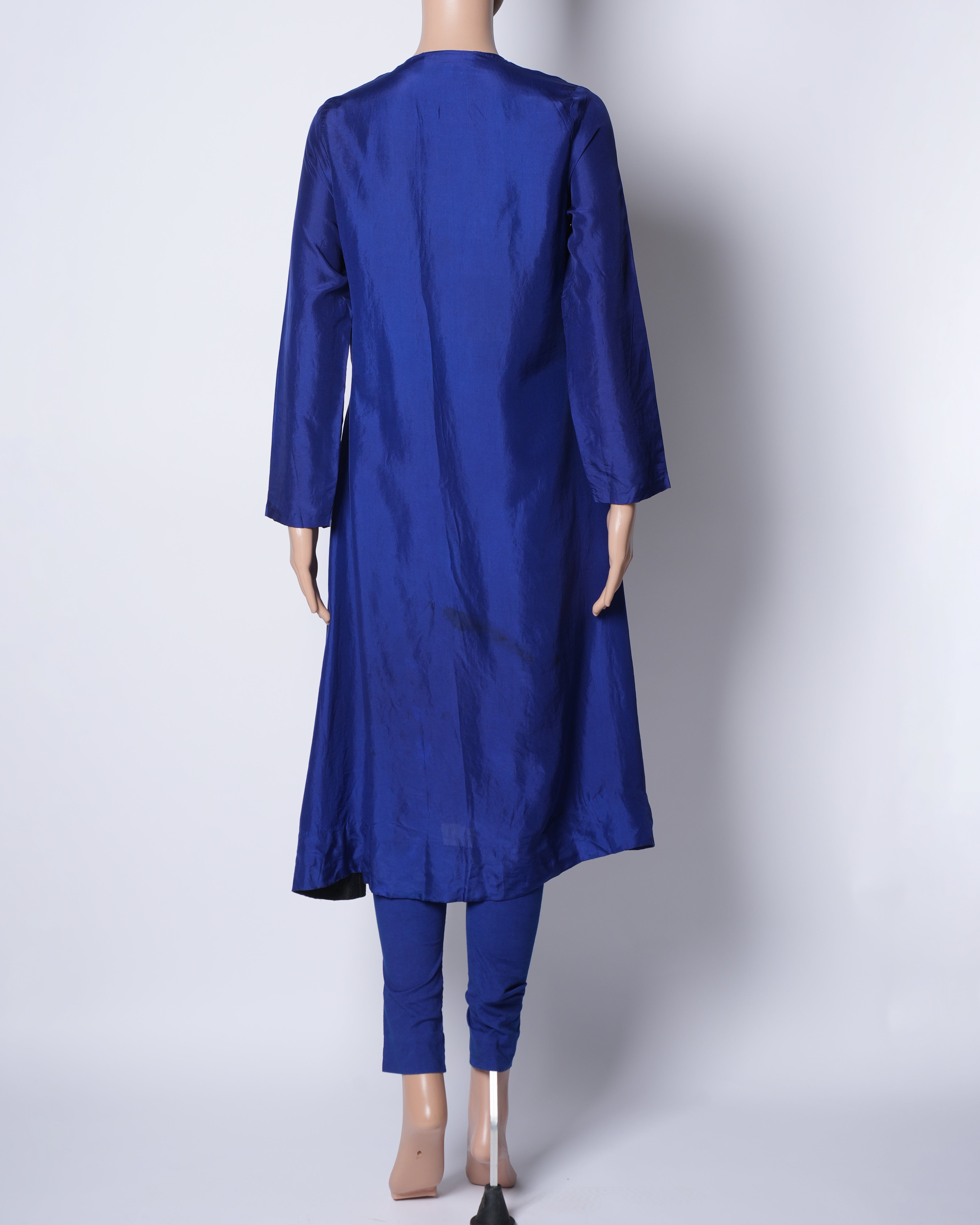 Anamika Khanna Plain Blue Kurta & Pants and bandi