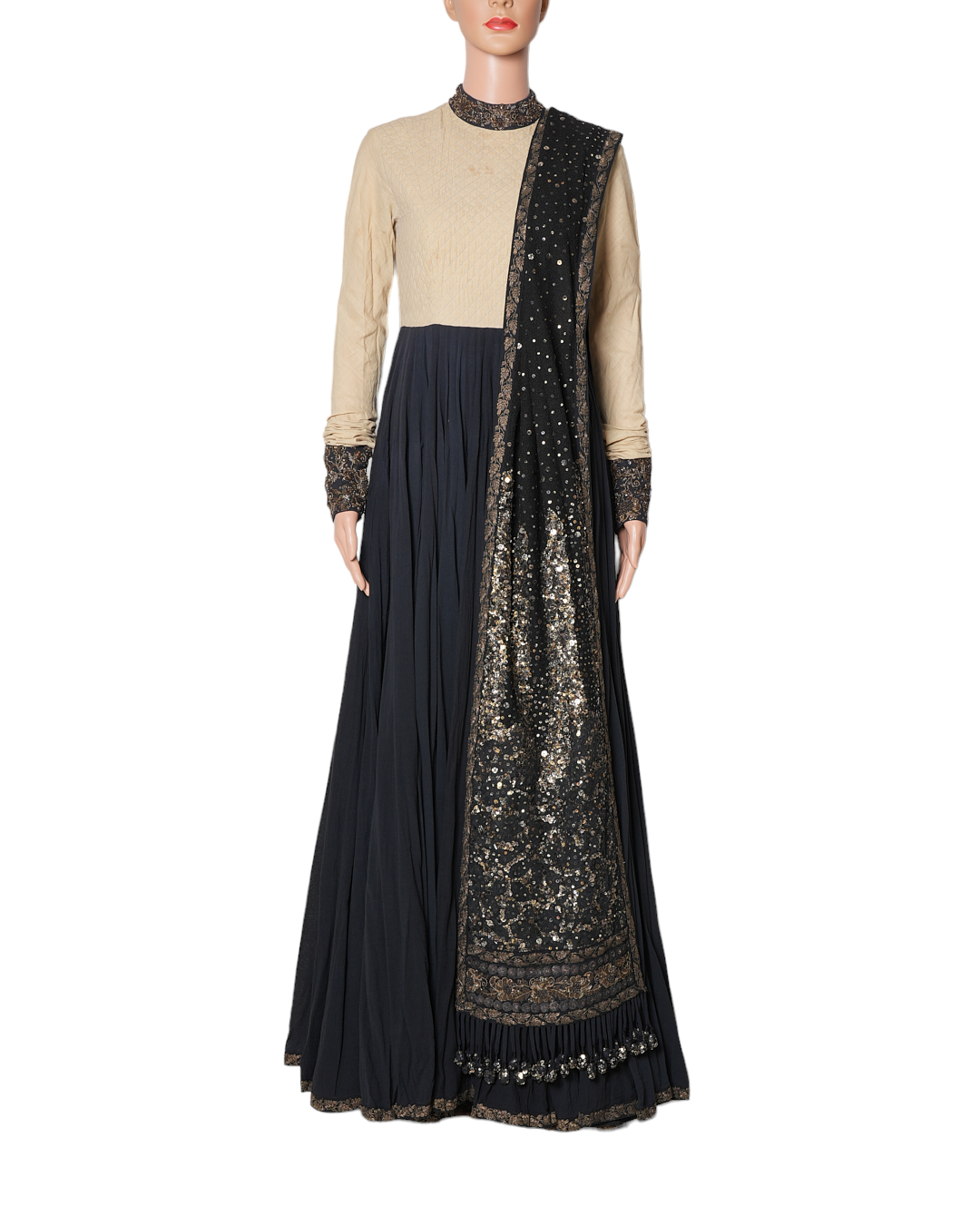 Sabyasachi Black & Golden Anarkali Set