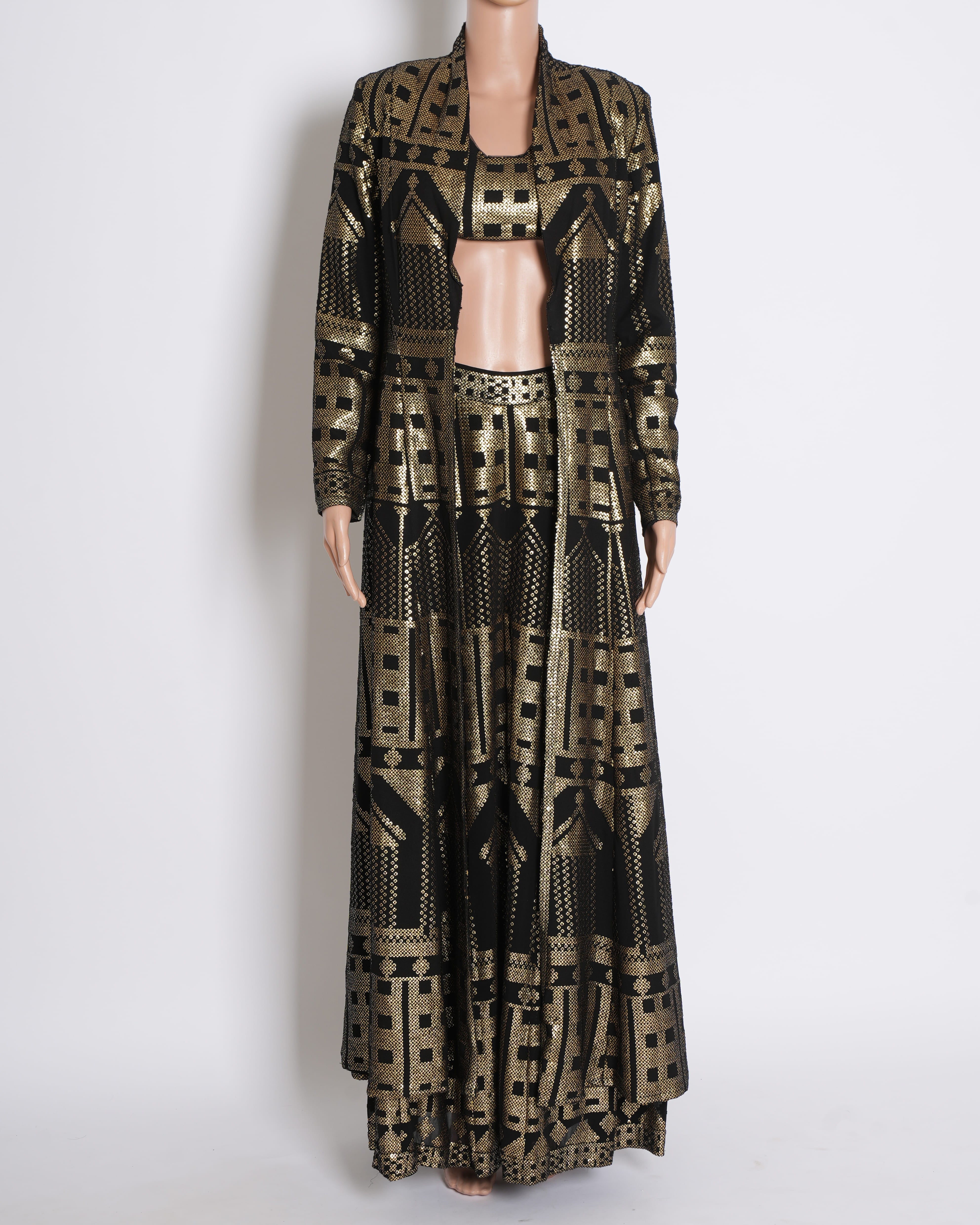 Manish Malhotra Black & Golden Co-ord with Jacket