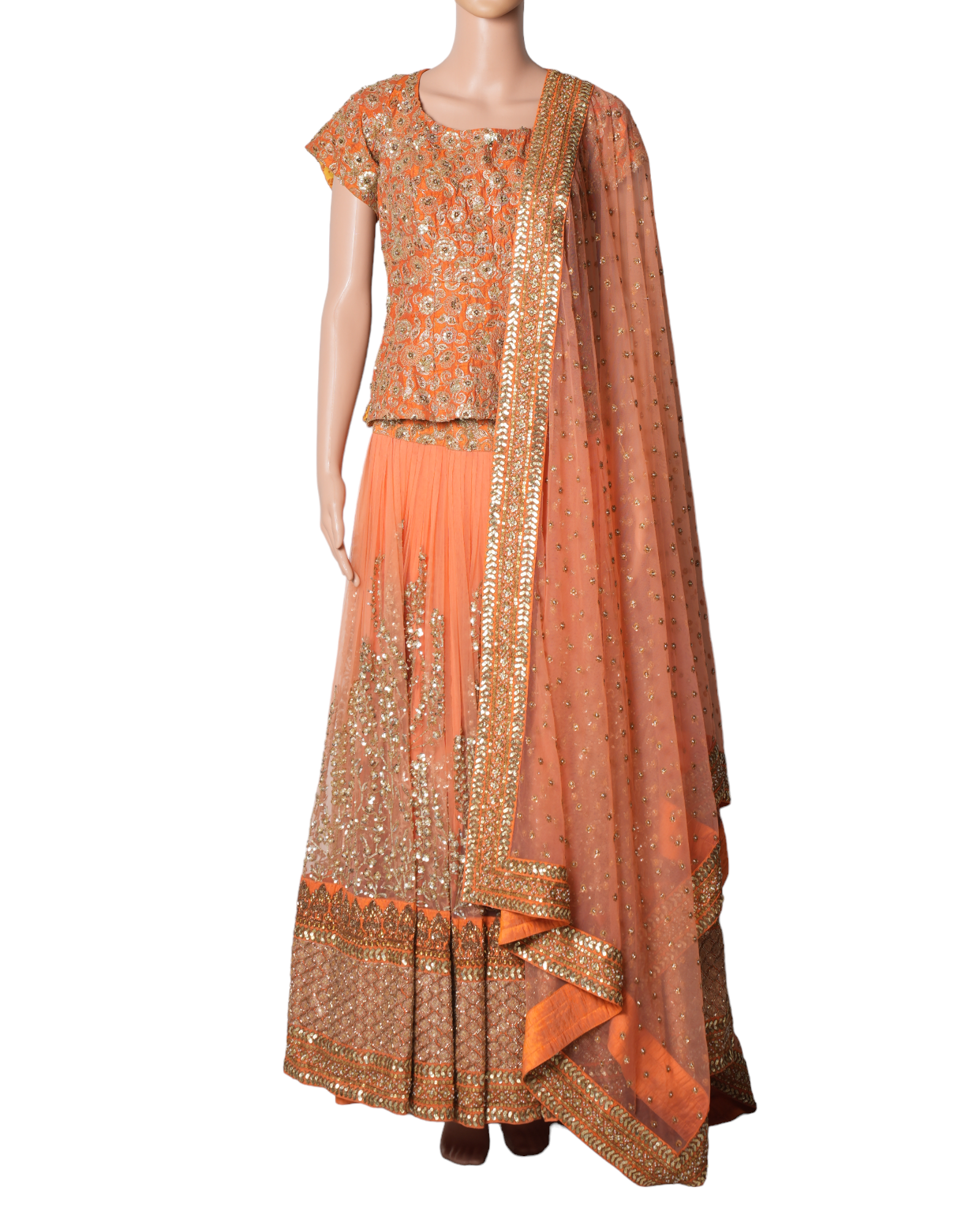 Sabyasachi Orange Lehnga Set