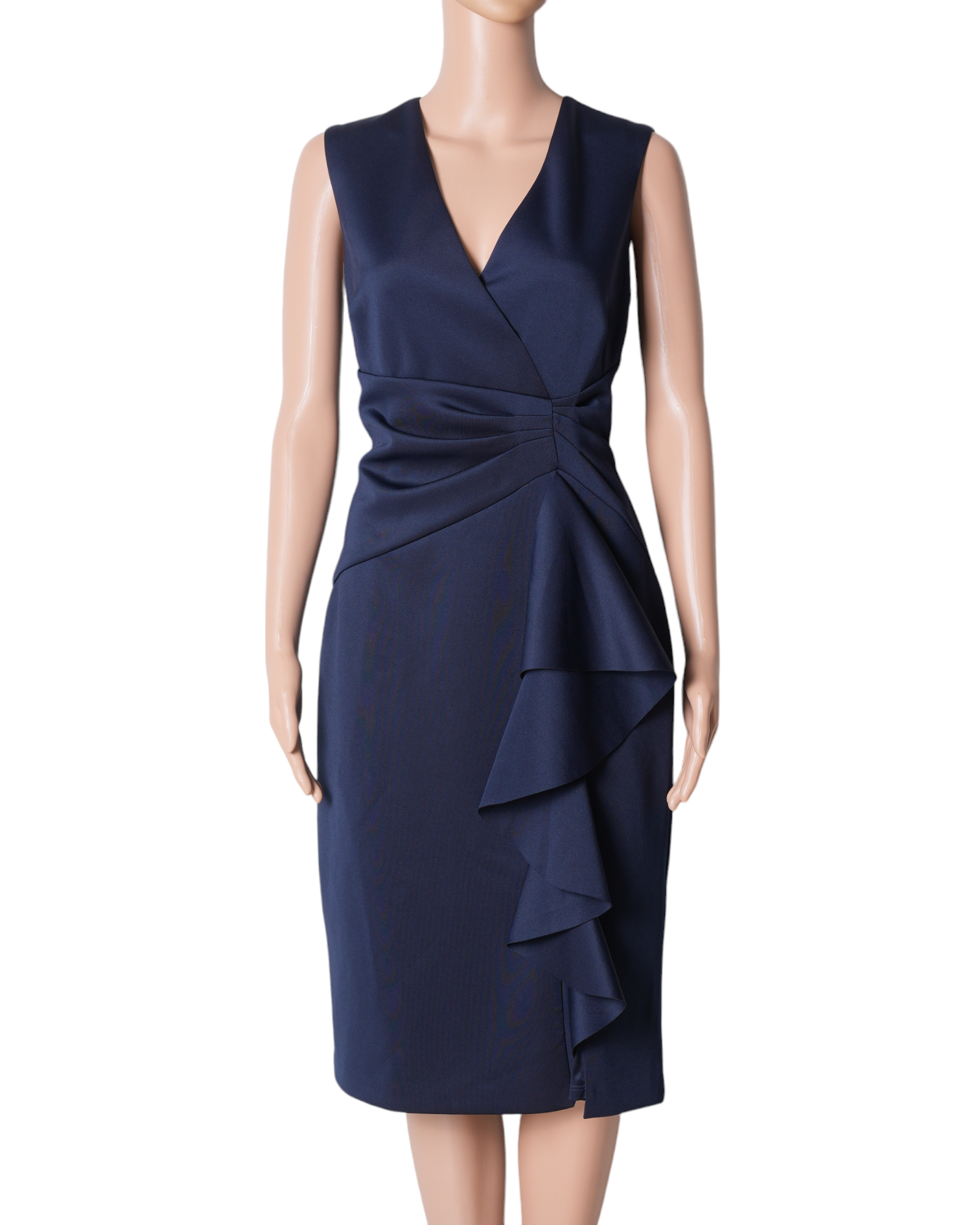 Jessica Howard Sleeveless 'V' Neck Pleated Waist Dress