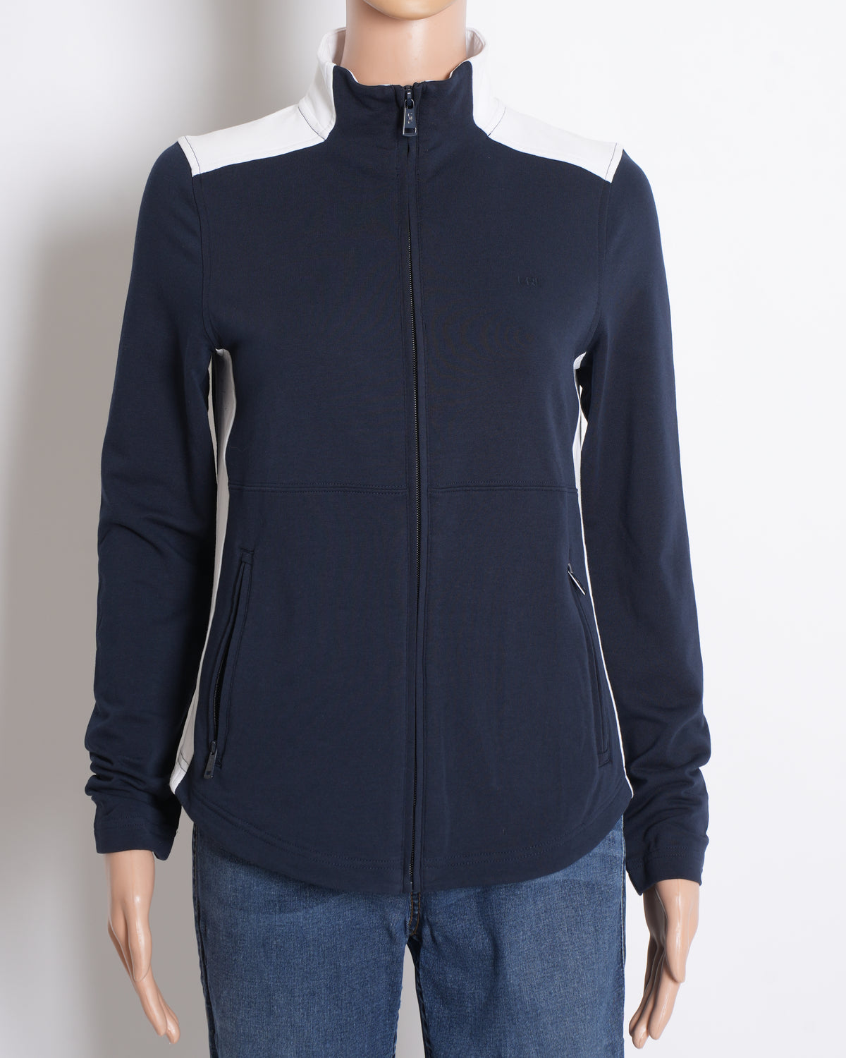 Ralph Lauren ink blue and white zip up jacket