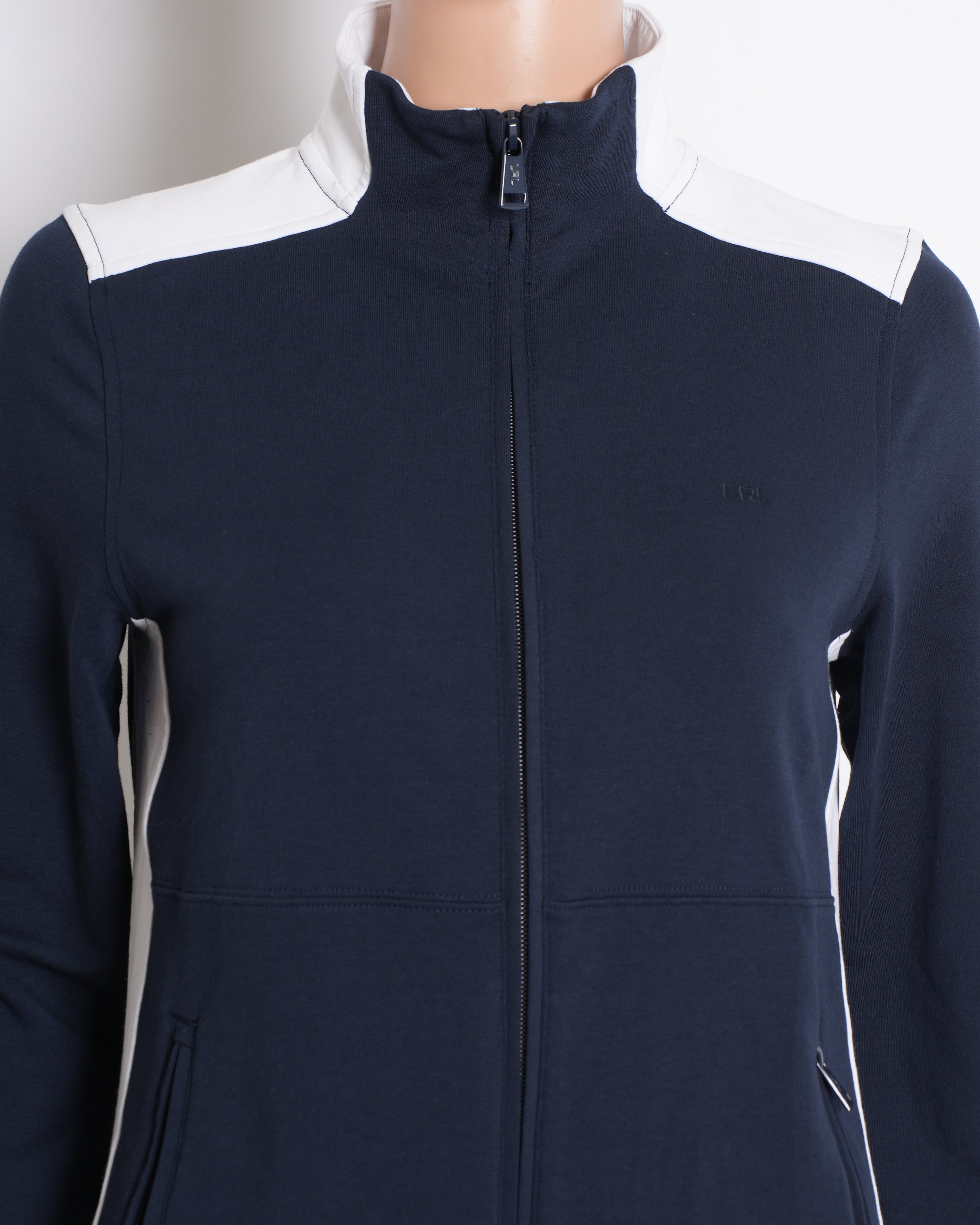 Ralph Lauren ink blue and white zip up jacket