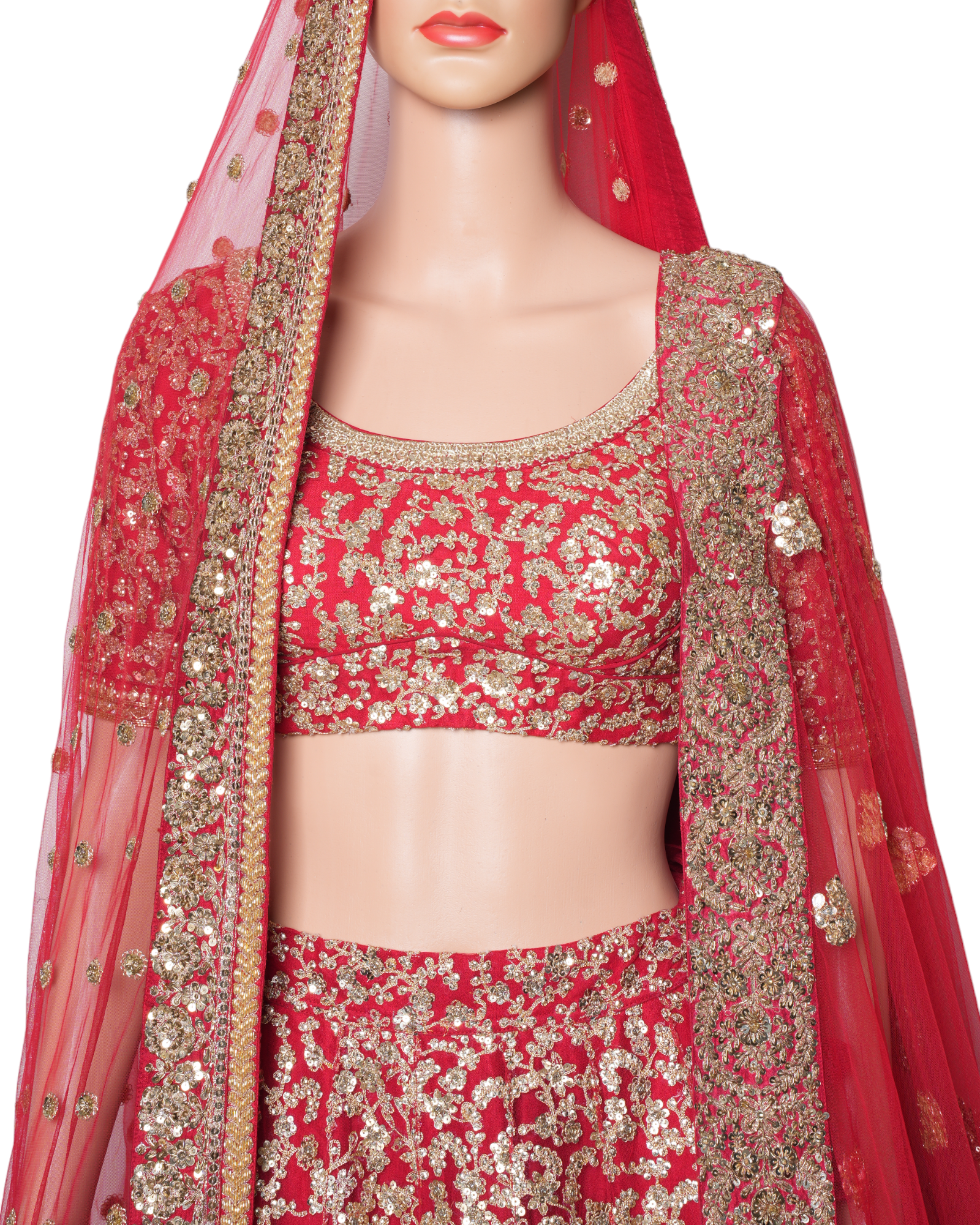 Bridal Heritage Red Lehenga Choli Silk SFINS132 – ShreeFashionWear