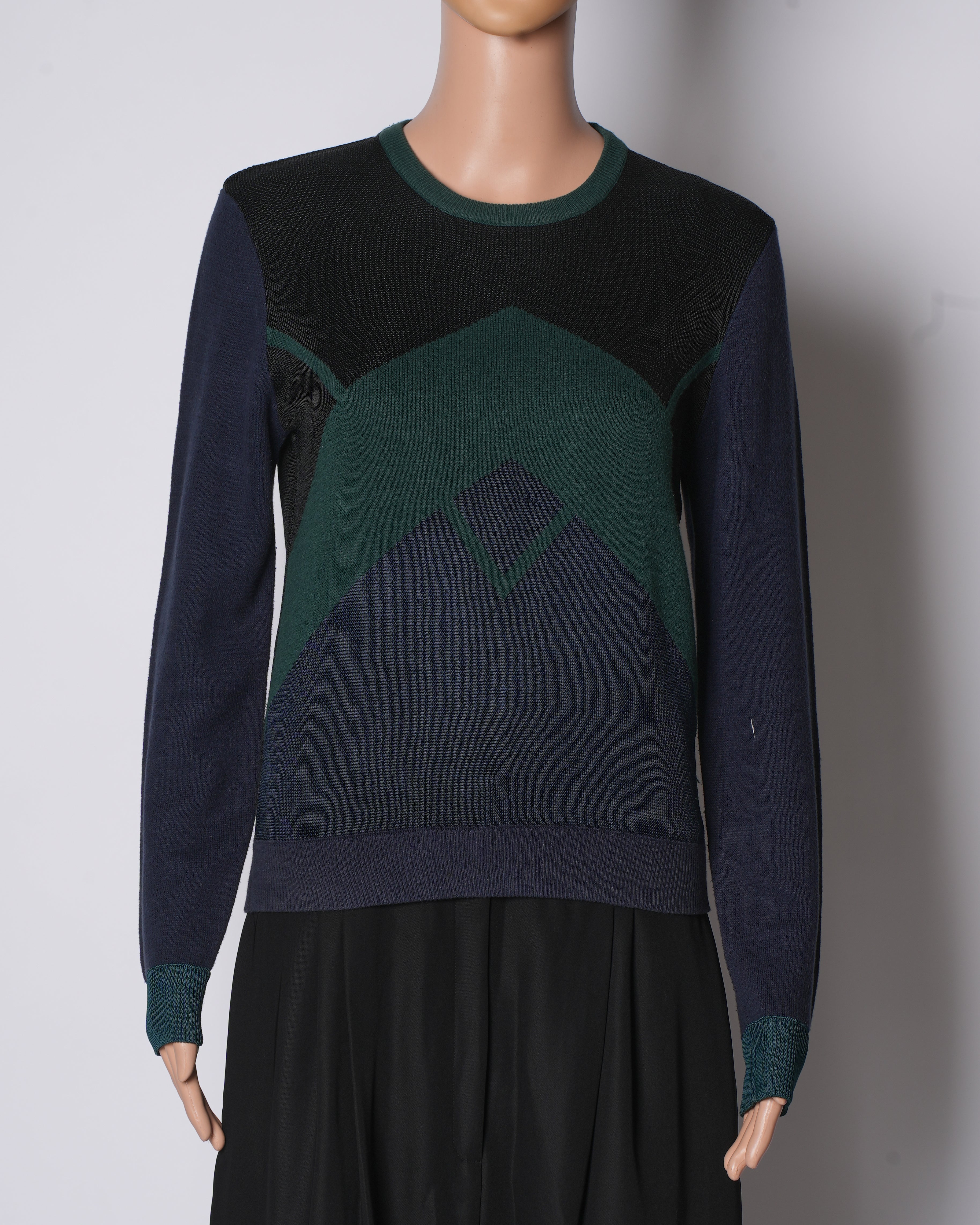 Opening Ceremony Crop Geometric Knit Jumper