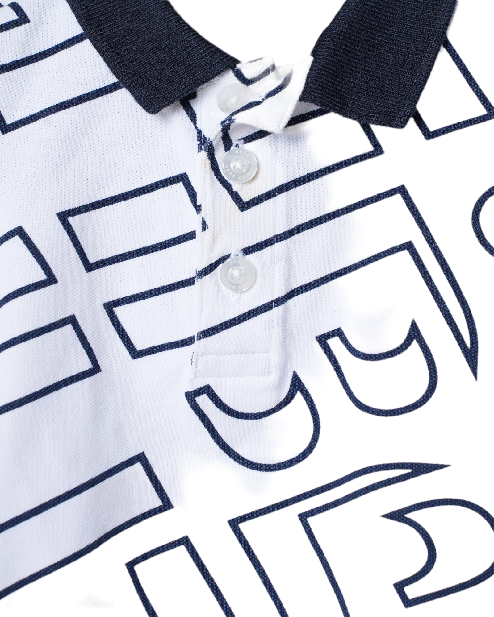 Boss Black & White Printed Polo T-Shirt