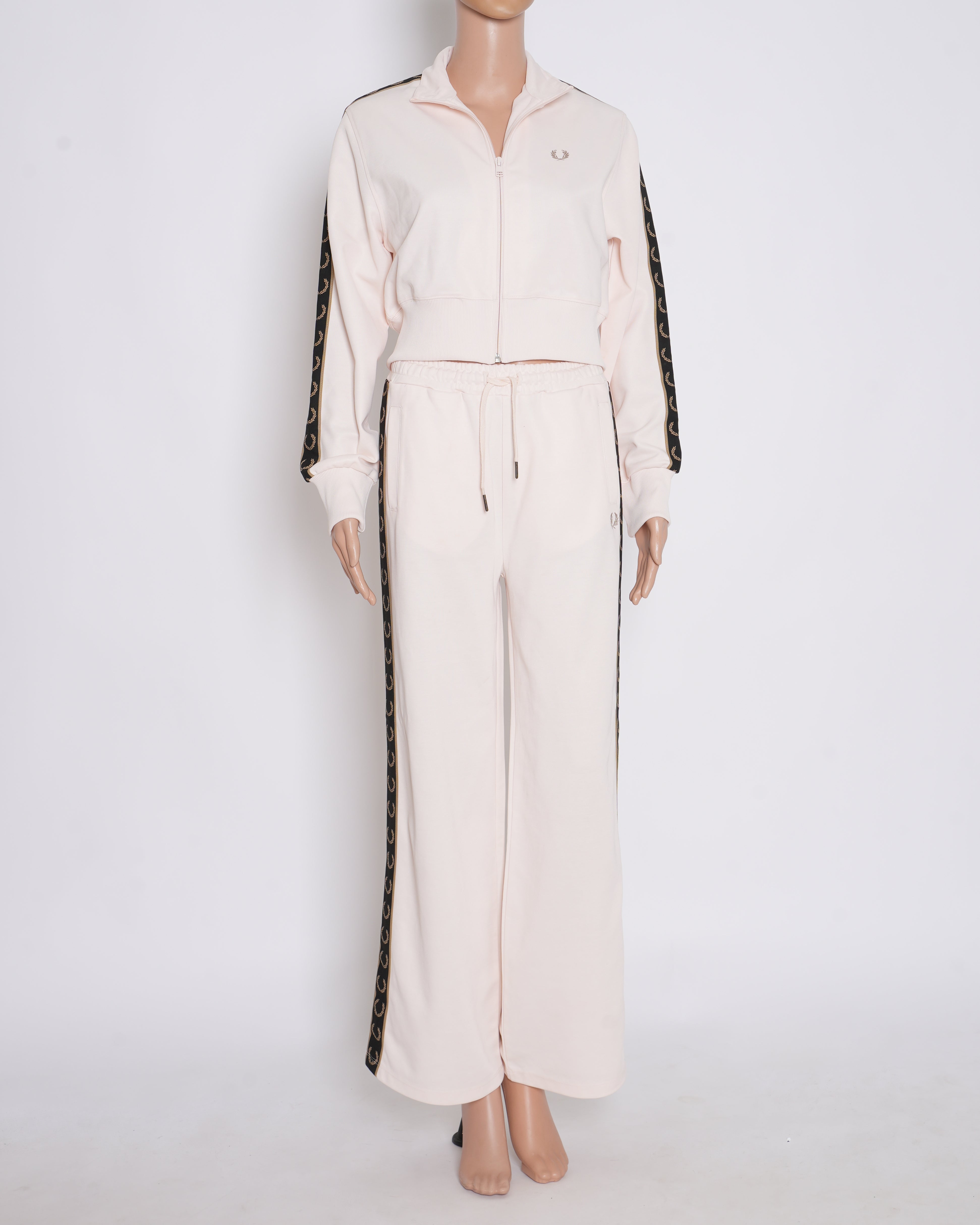 Fred perry light pink Track Jacket co-ord set