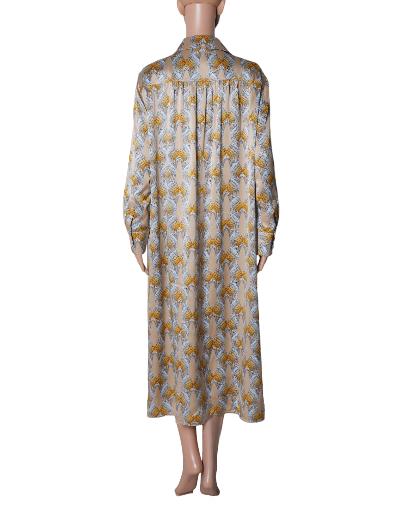 Tory Burch Silk Satin Shirt Dress