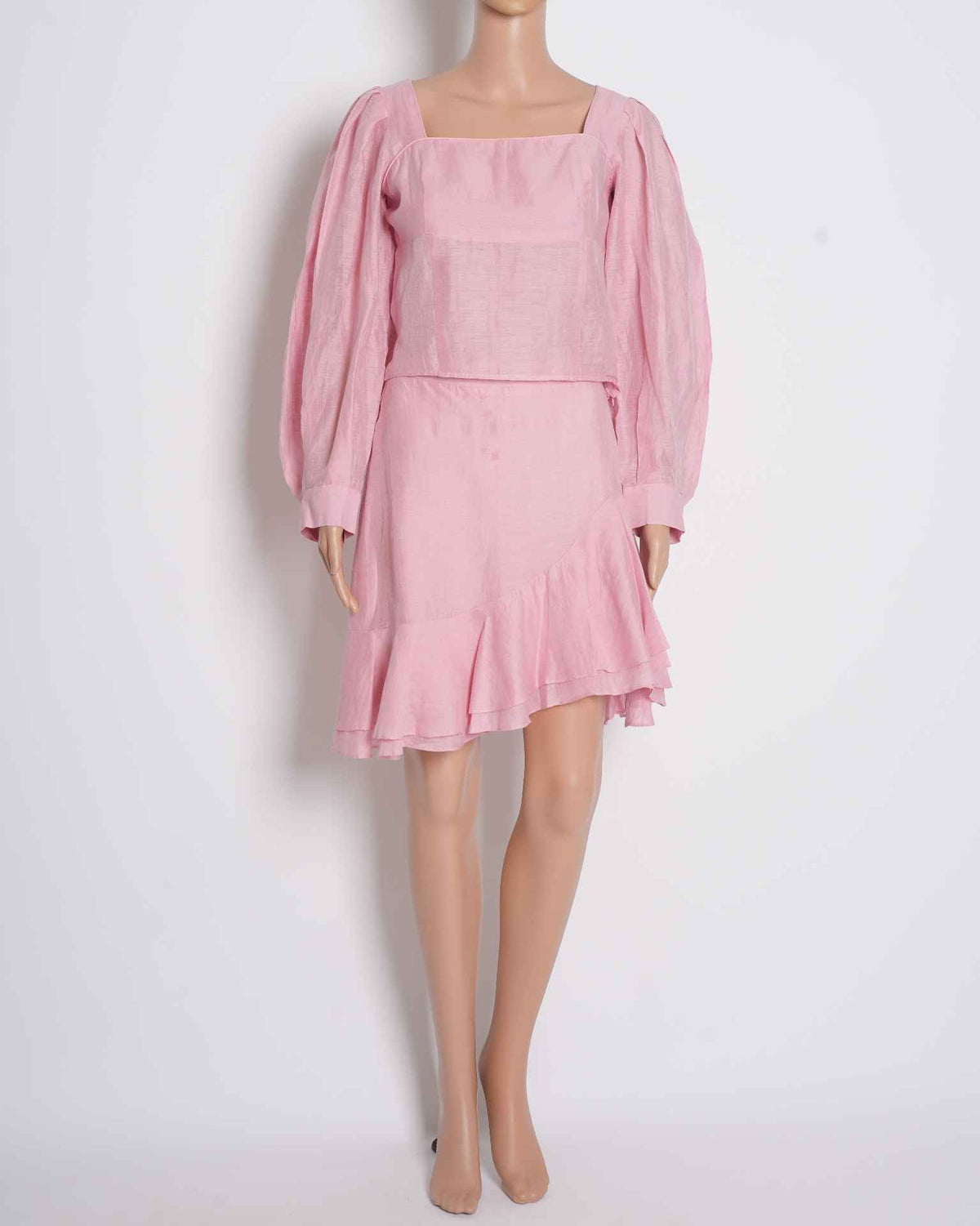 Sandro Puff Sleeve Top & Skirt set