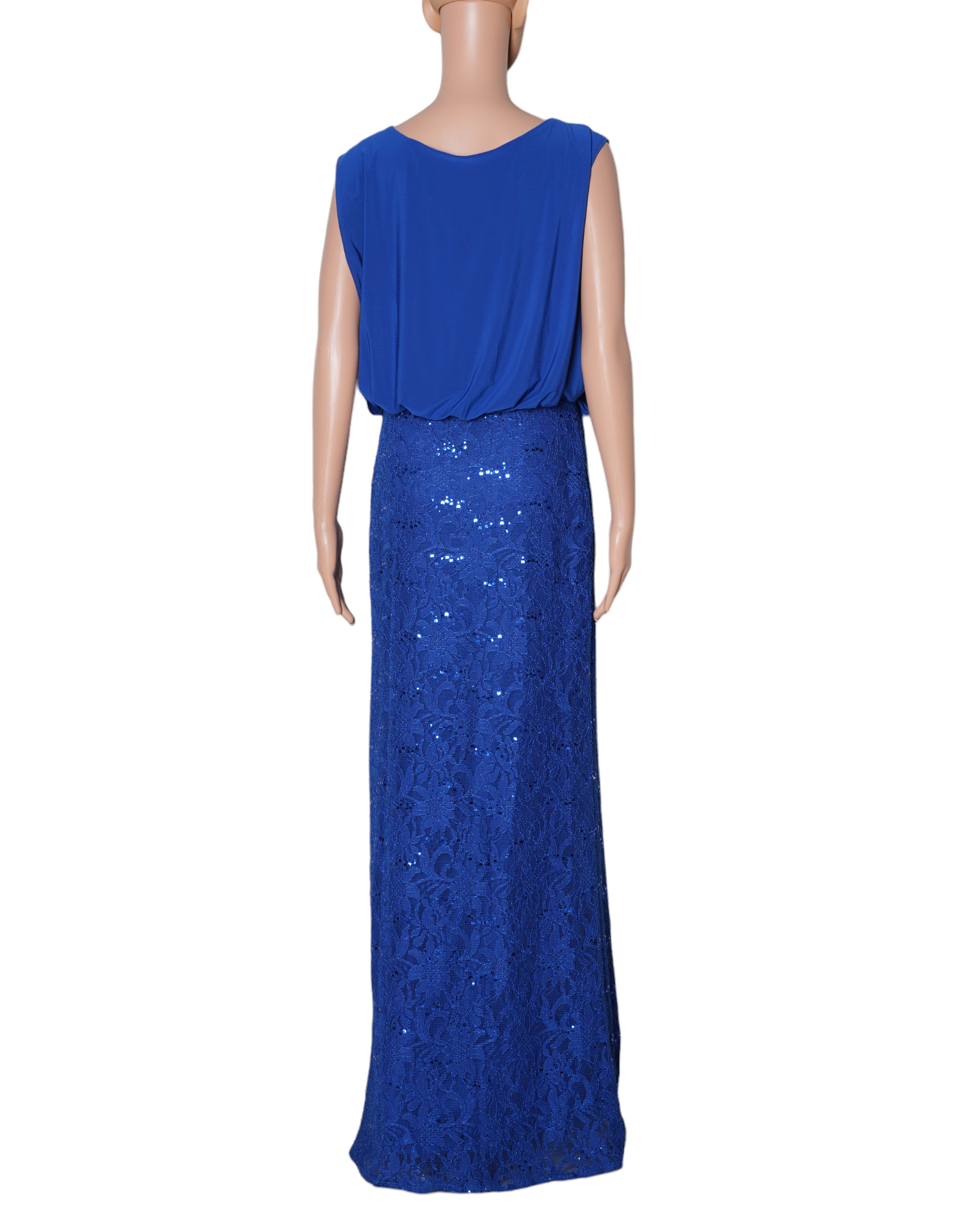 DFI Fitted Lace Dress In Royal Blue