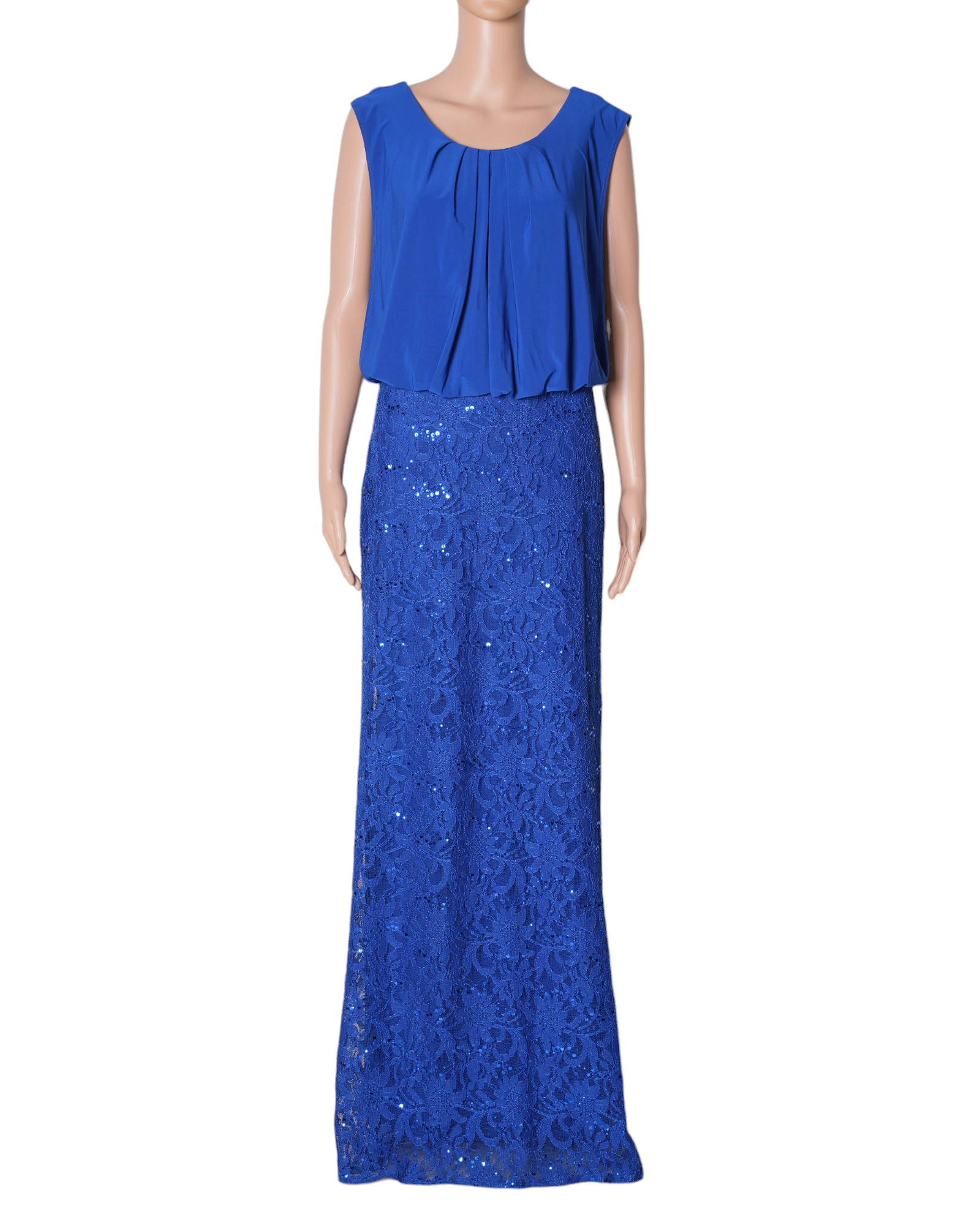 DFI Fitted Lace Dress In Royal Blue